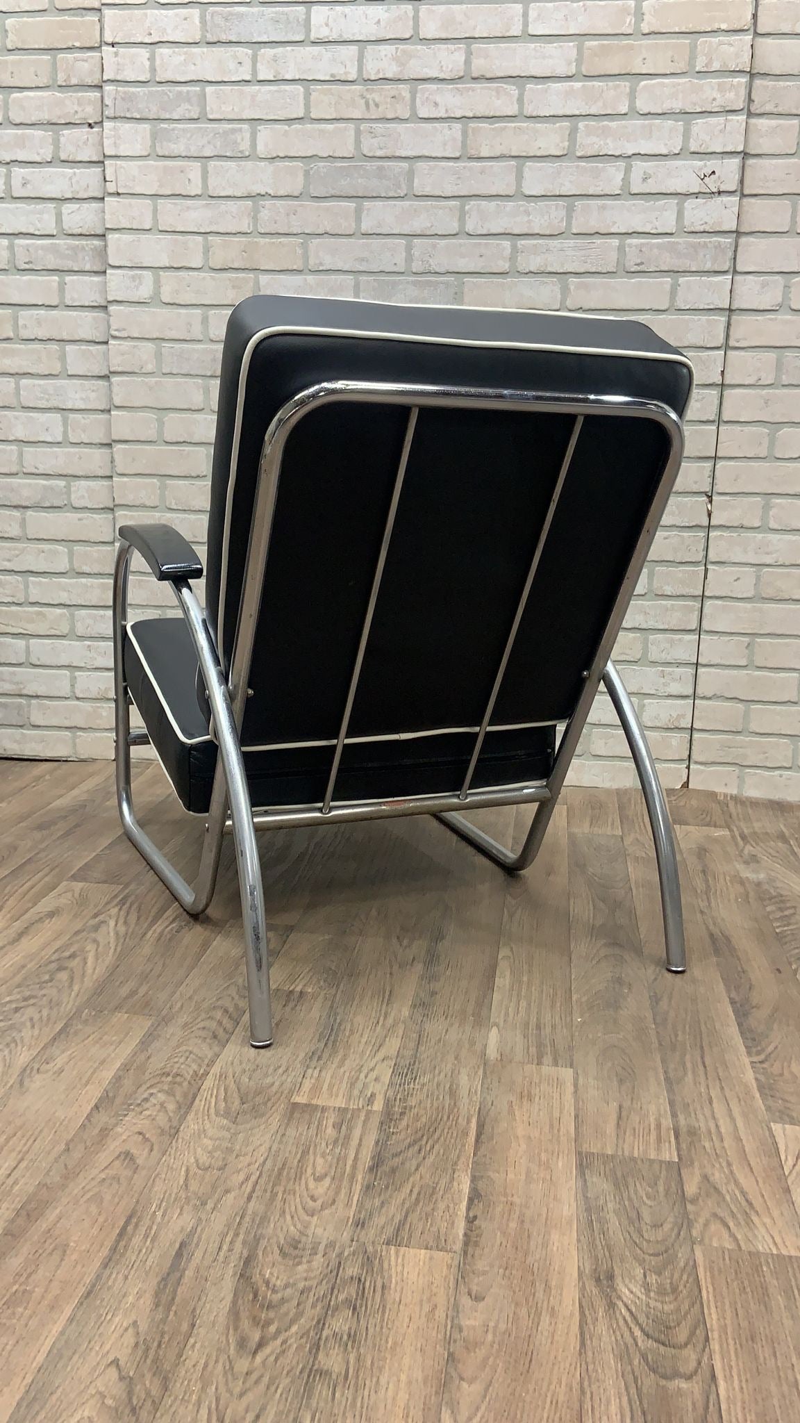 Art Deco Tubular Sofa & Lounge Chair by Kem Weber Newly Reupholstered