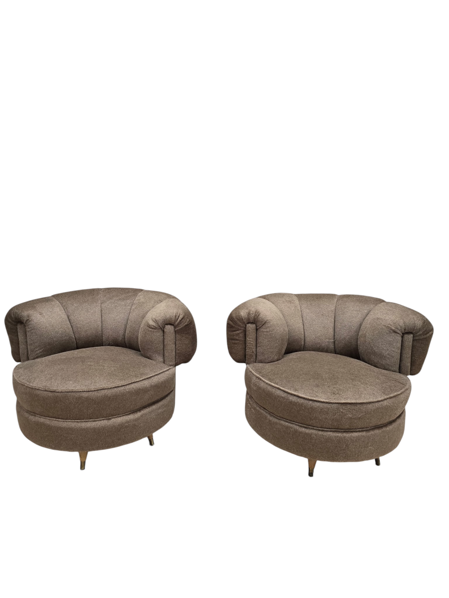 MCM Barrel Back Lounge Chairs Newly Reupholstered – Pair
