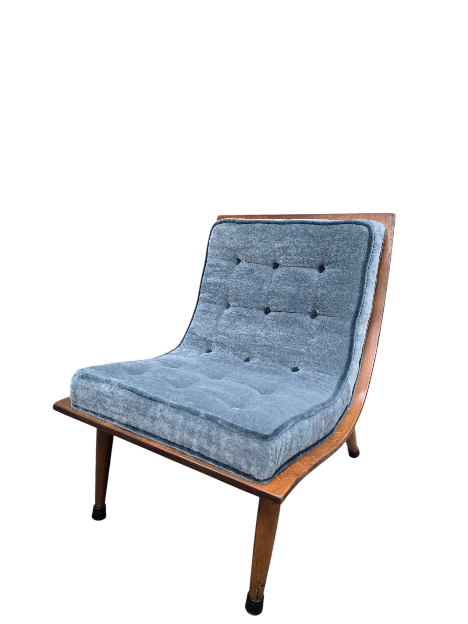 MCM Bentwood Scoop Chairs by Carter Brothers Newly Reupholstered - Set of 2