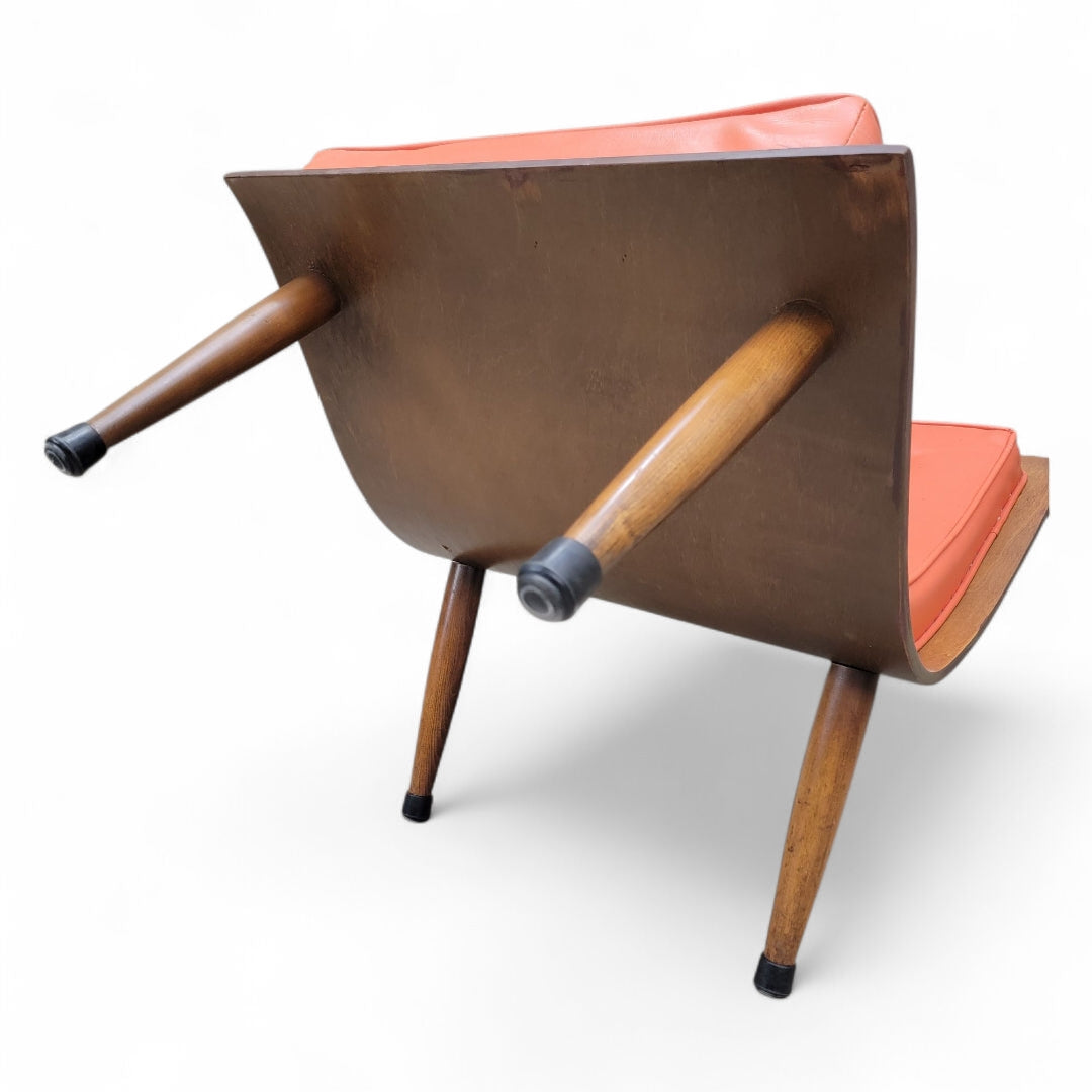 Mid Century Modern Retro His & Hers Bentwood Scoop Chairs - Set of 2