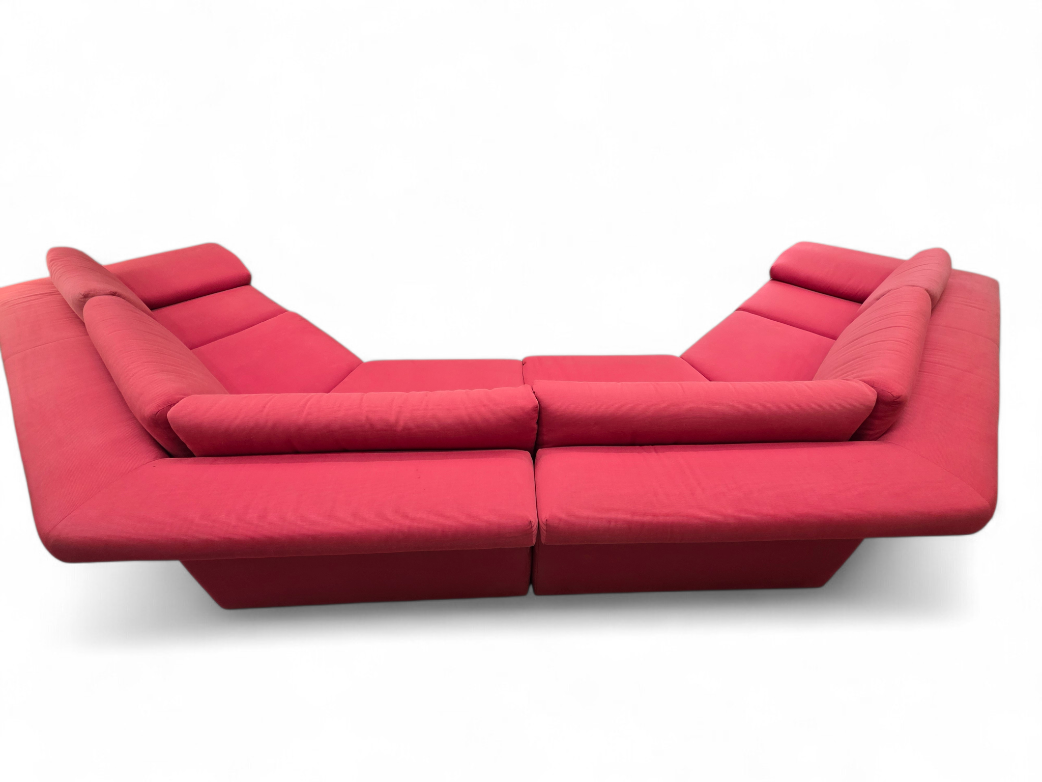 Italian Postmodern Vico Magistretti Style Large 2-Piece Sectional Sofa