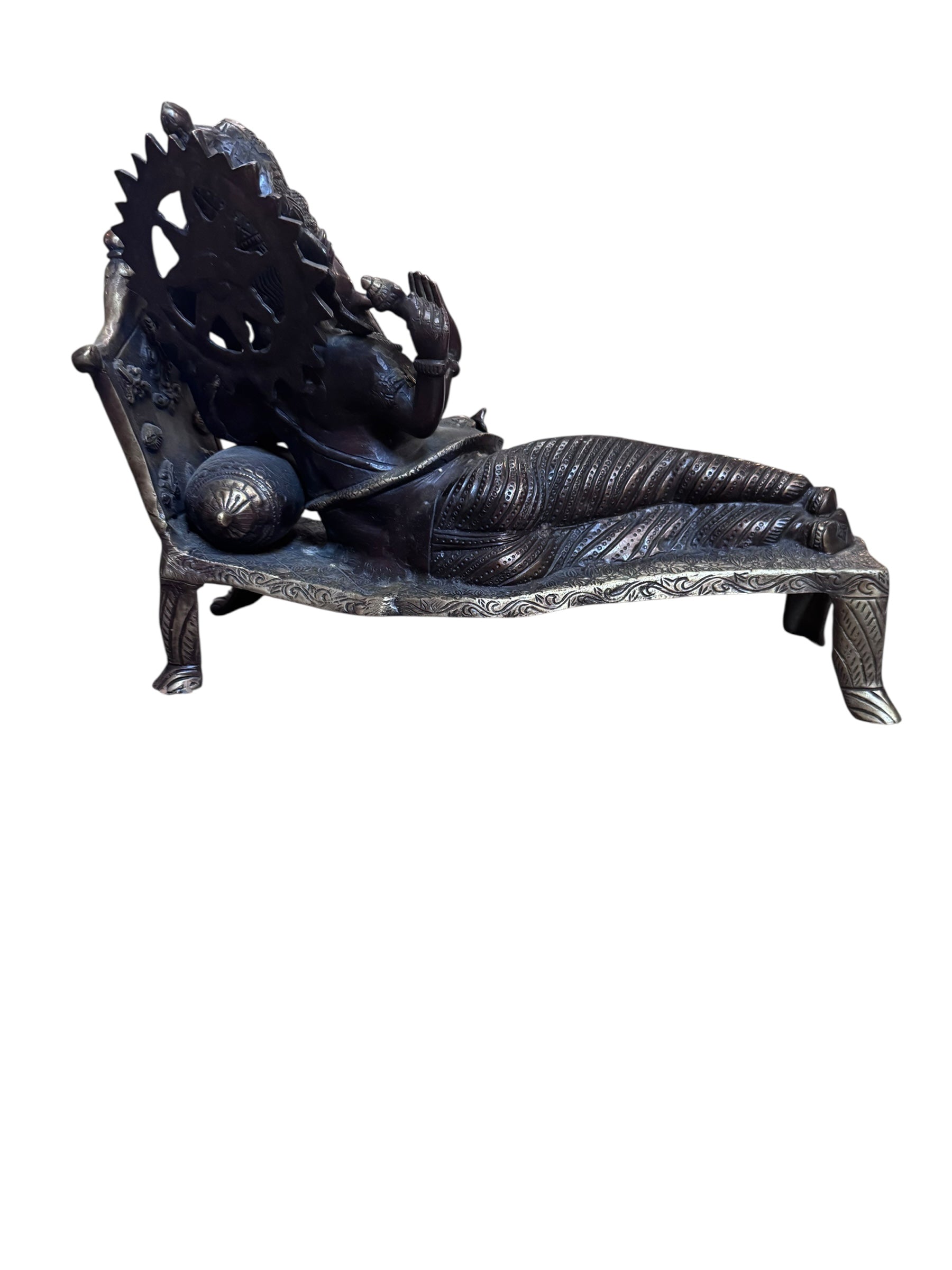 Vintage Hindu God Ganesha Statue Reclining