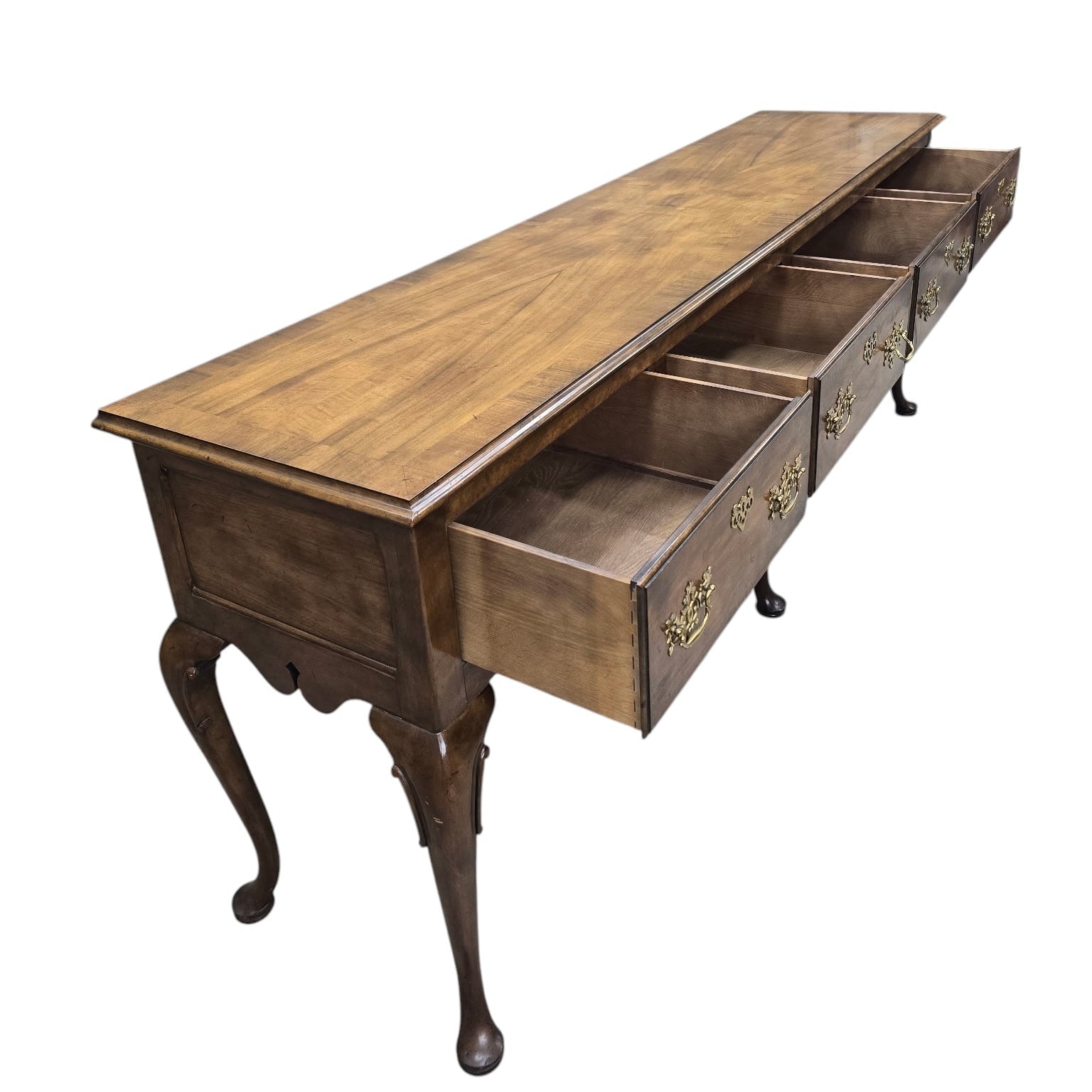Vintage Queen Anne Style Console Table by Baker Furniture