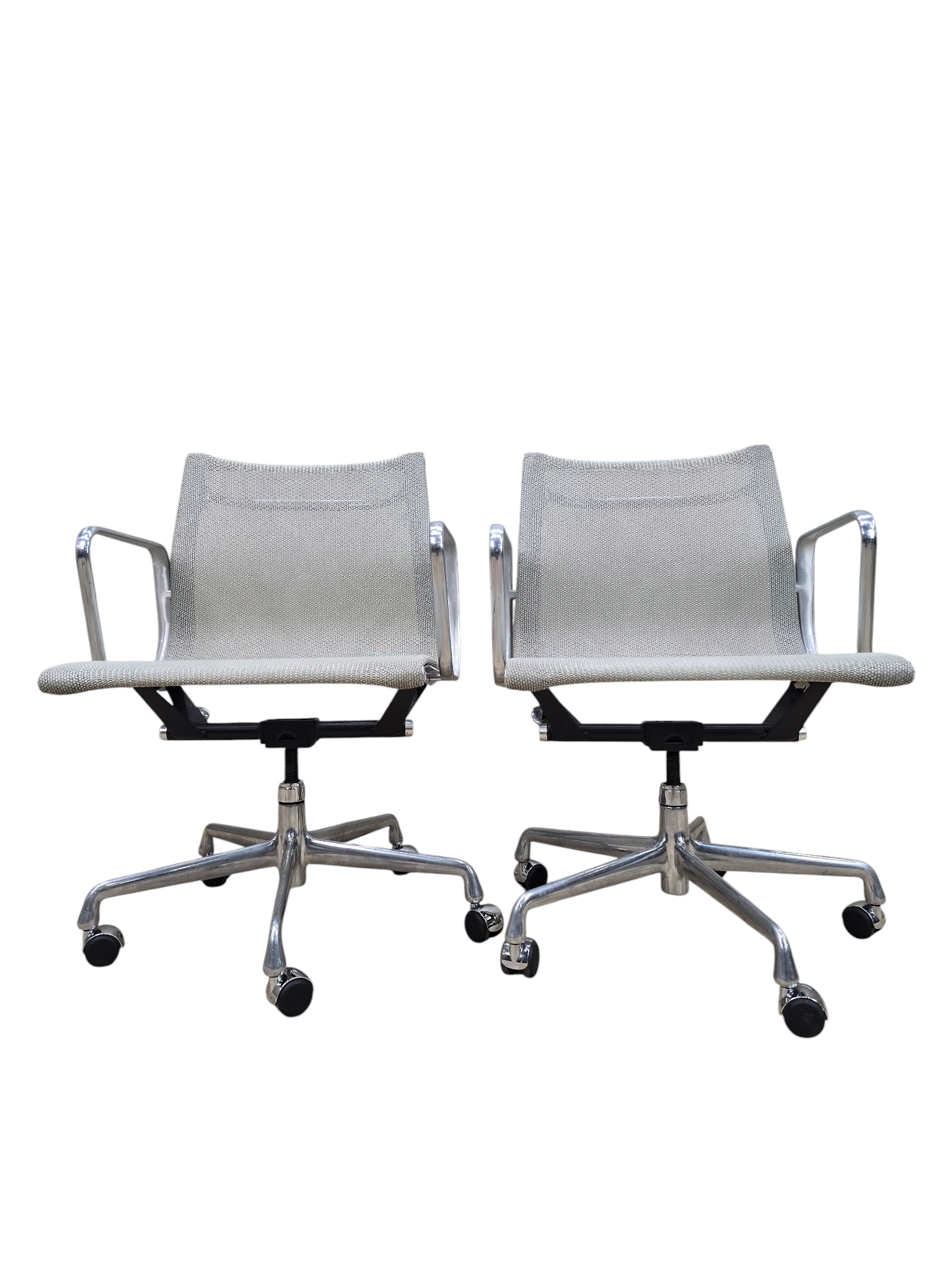 MCM Herman Miller Eames Low Back Grey Mesh Office Chairs – Pair