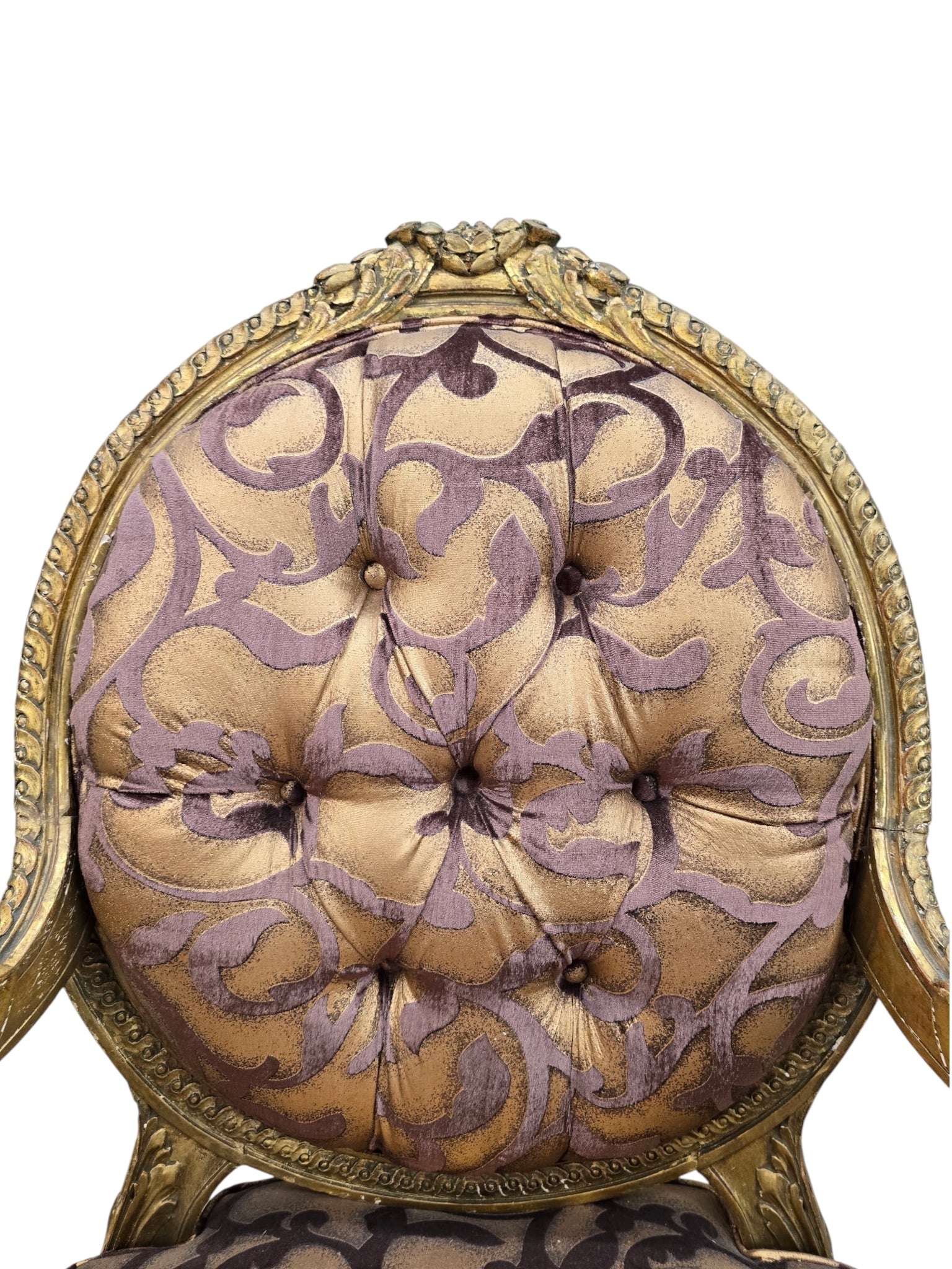 Antique French Louis XV Style Fauteuil Chairs Newly Reupholstered - Pair