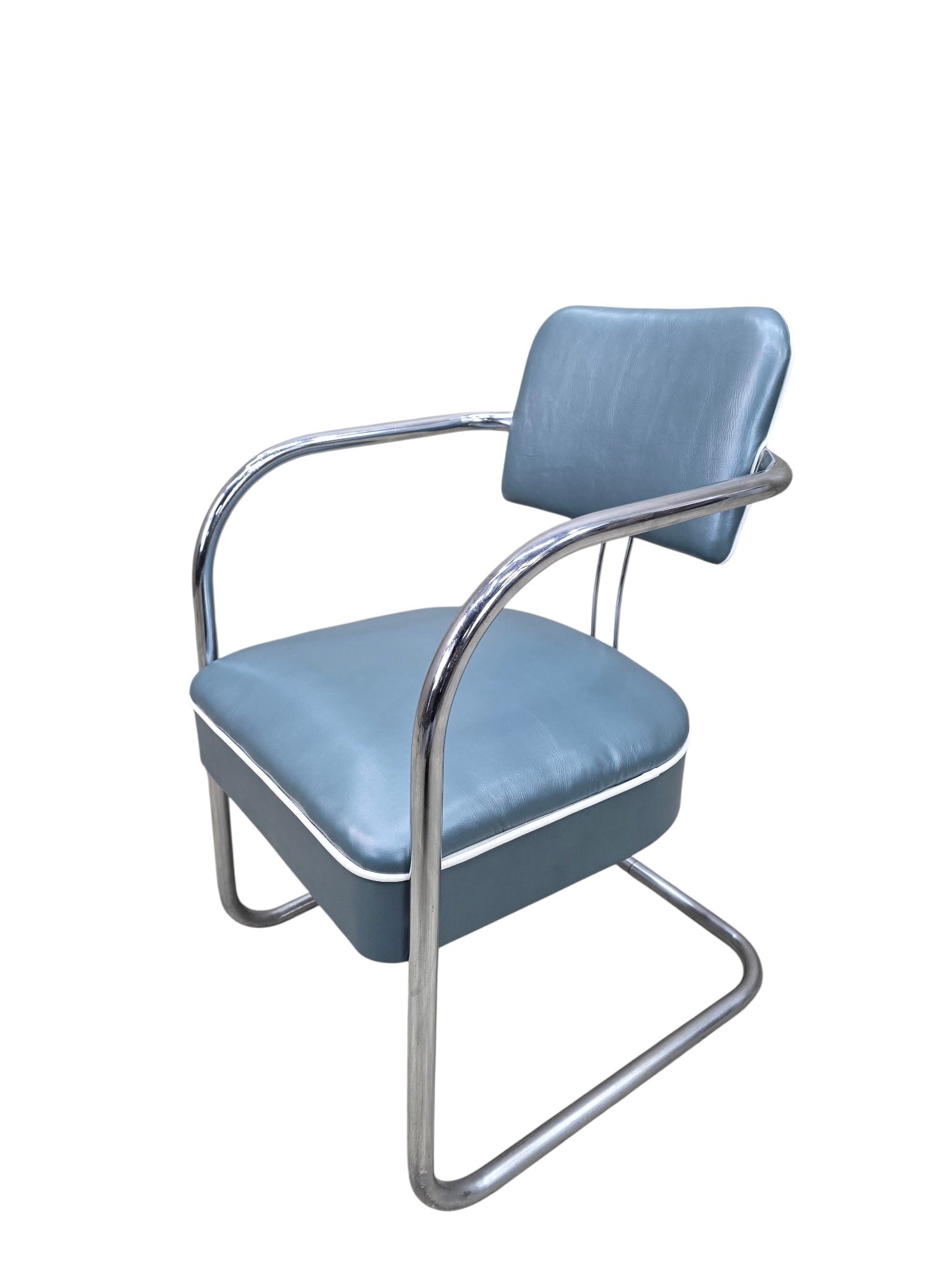 Art Deco Cantilever Chairs Newly Reupholstered - Pair