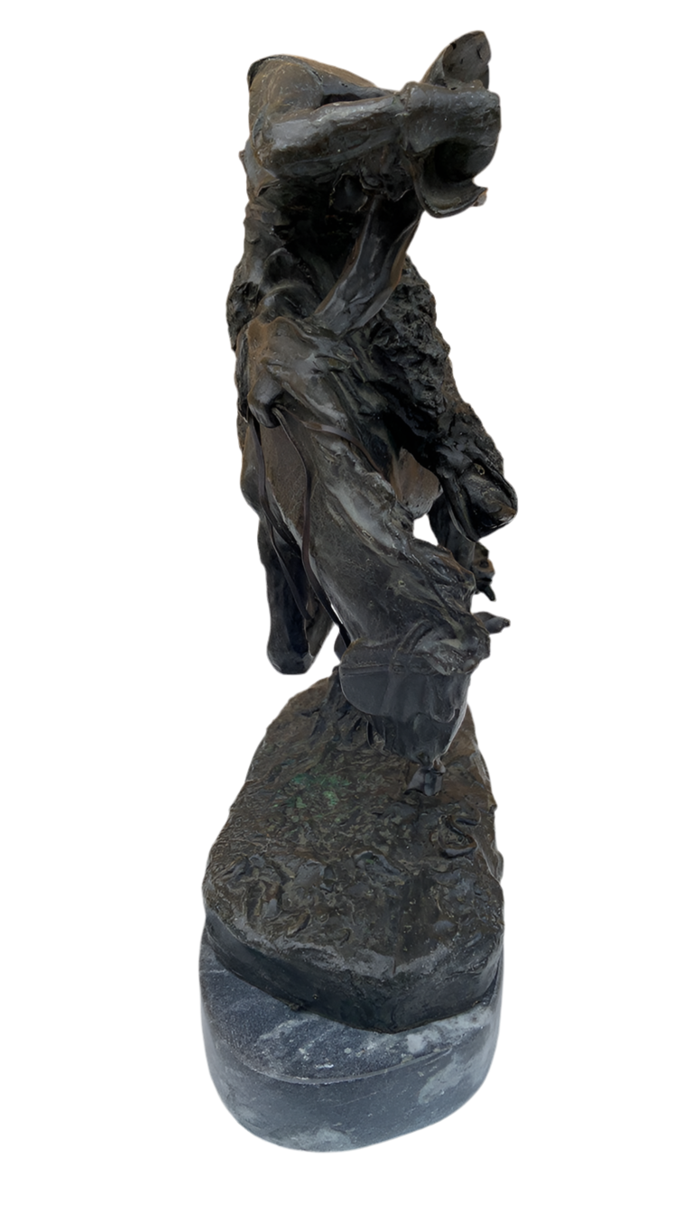 Vintage Rattlesnake by Frederic Remington Sculpture Statue