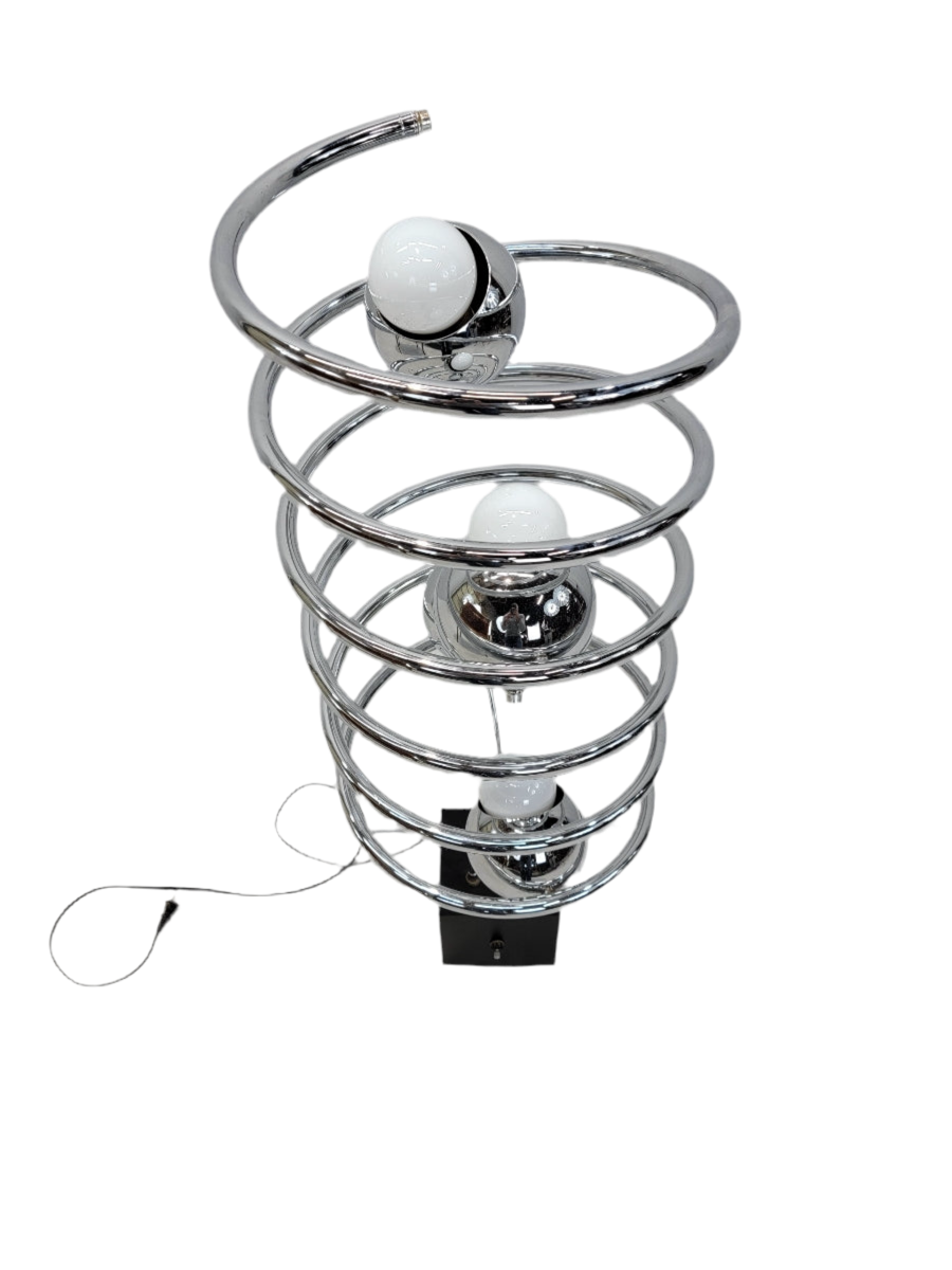 MCM Atomic Space Age Chrome Abstract Table Floor Lamp