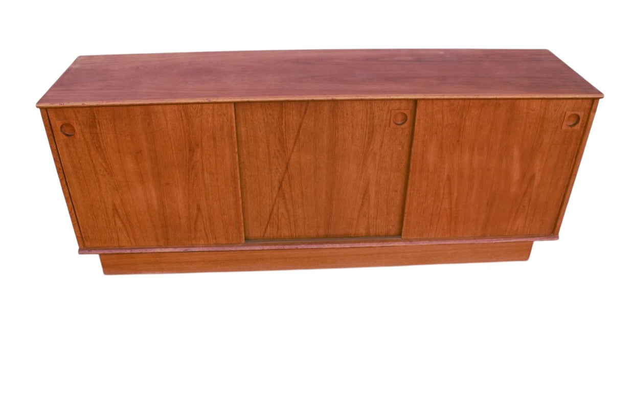 MCM Danish Sliding Door Sideboard Credenza by Dyrlund