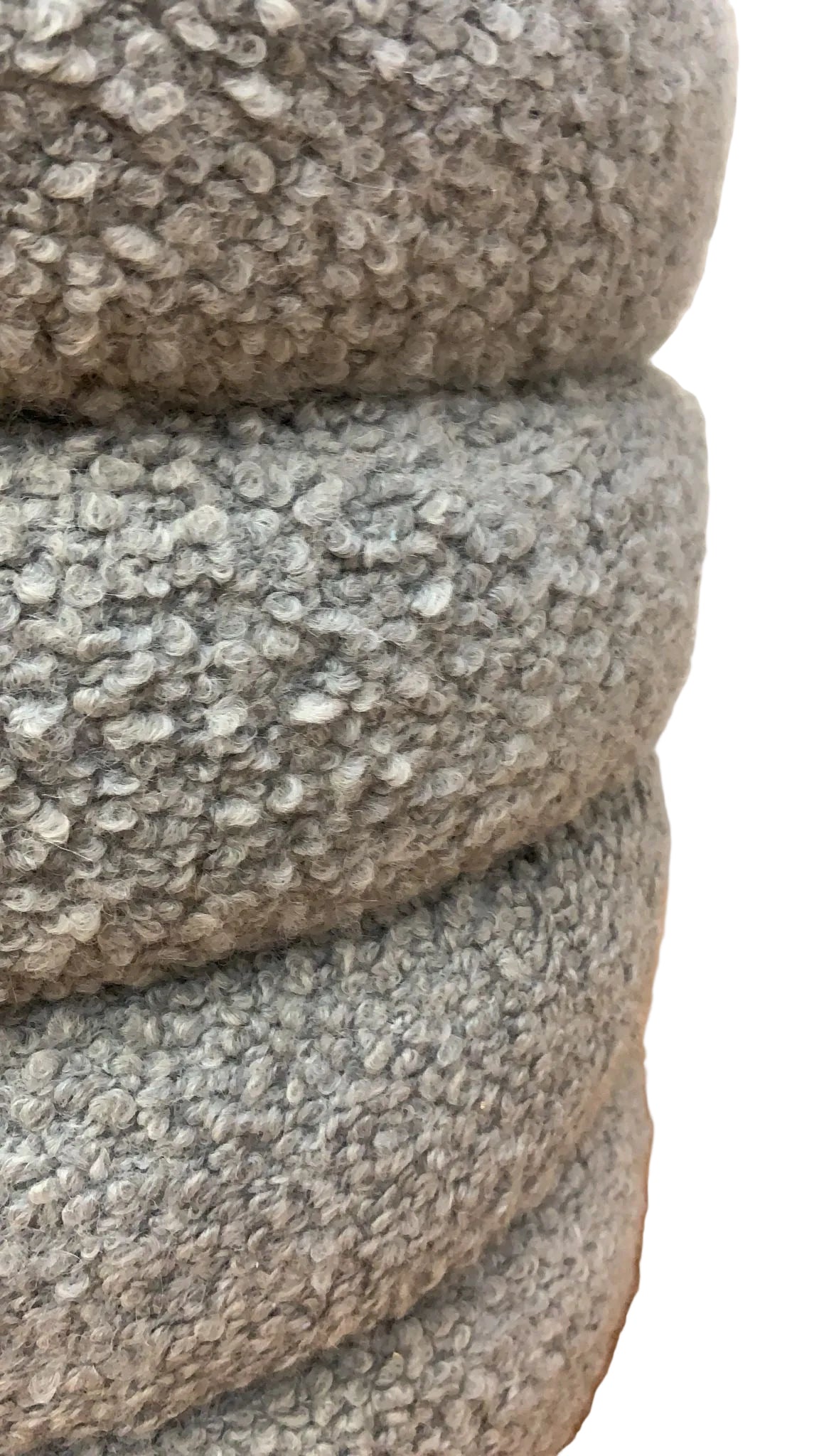 Vintage Contemporary Ridged Stool Newly Reupholstered