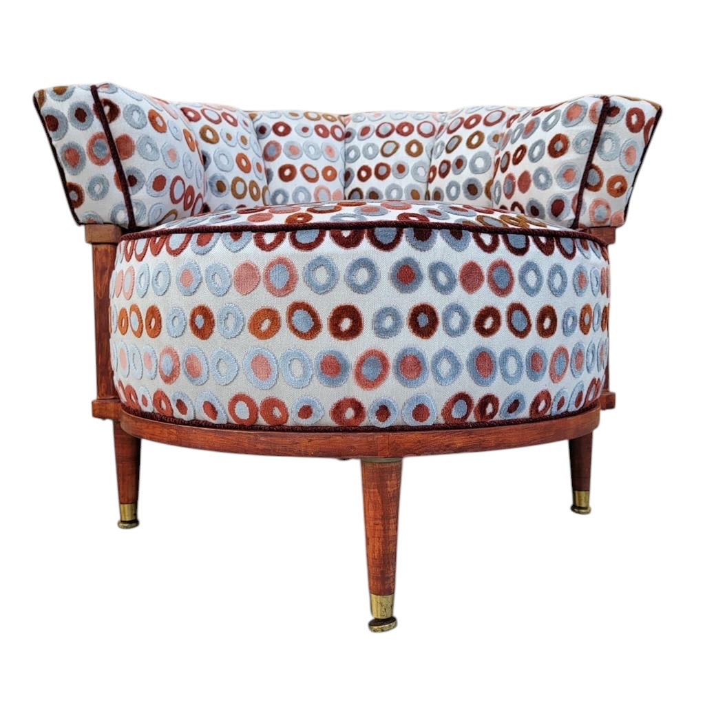MCM Barrel Back Club Chairs Newly Reupholstered - Pair