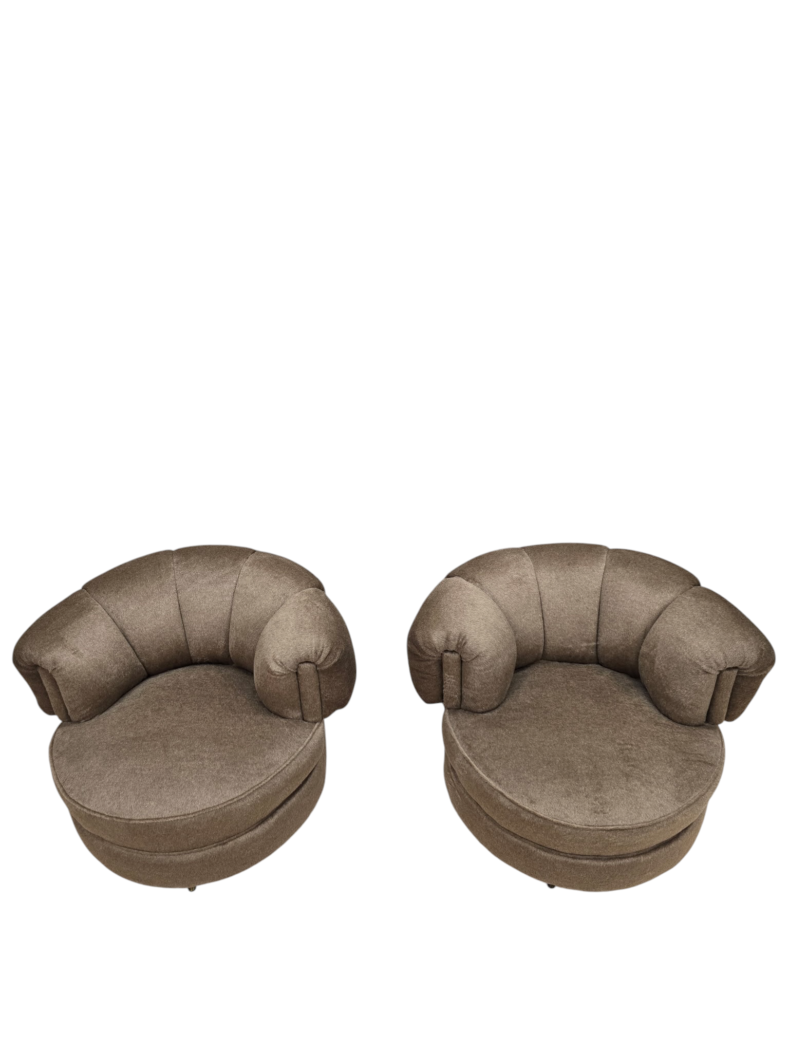 MCM Barrel Back Lounge Chairs Newly Reupholstered – Pair