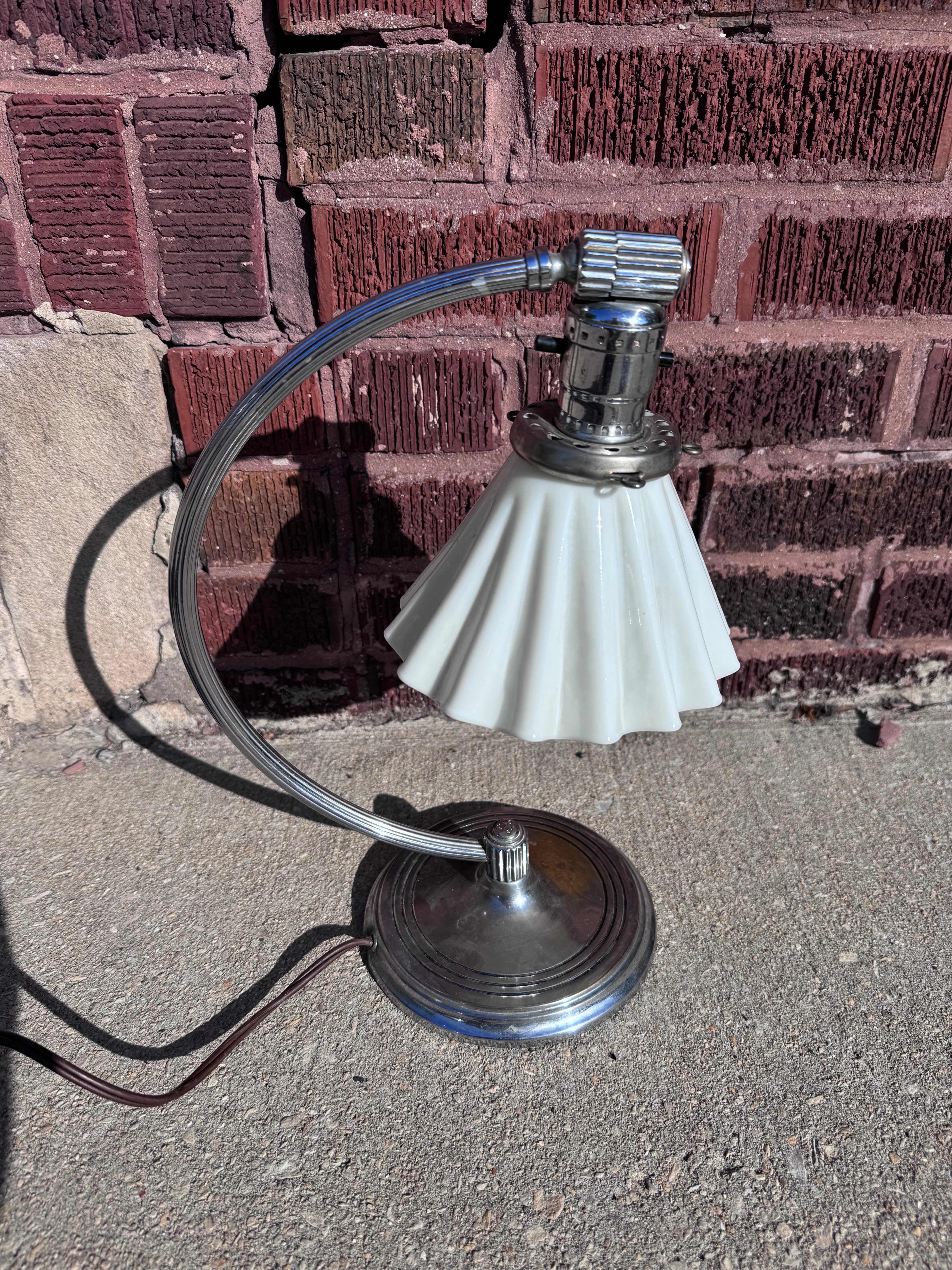 Vintage Art Deco Desk Lamp by Chase and Co.