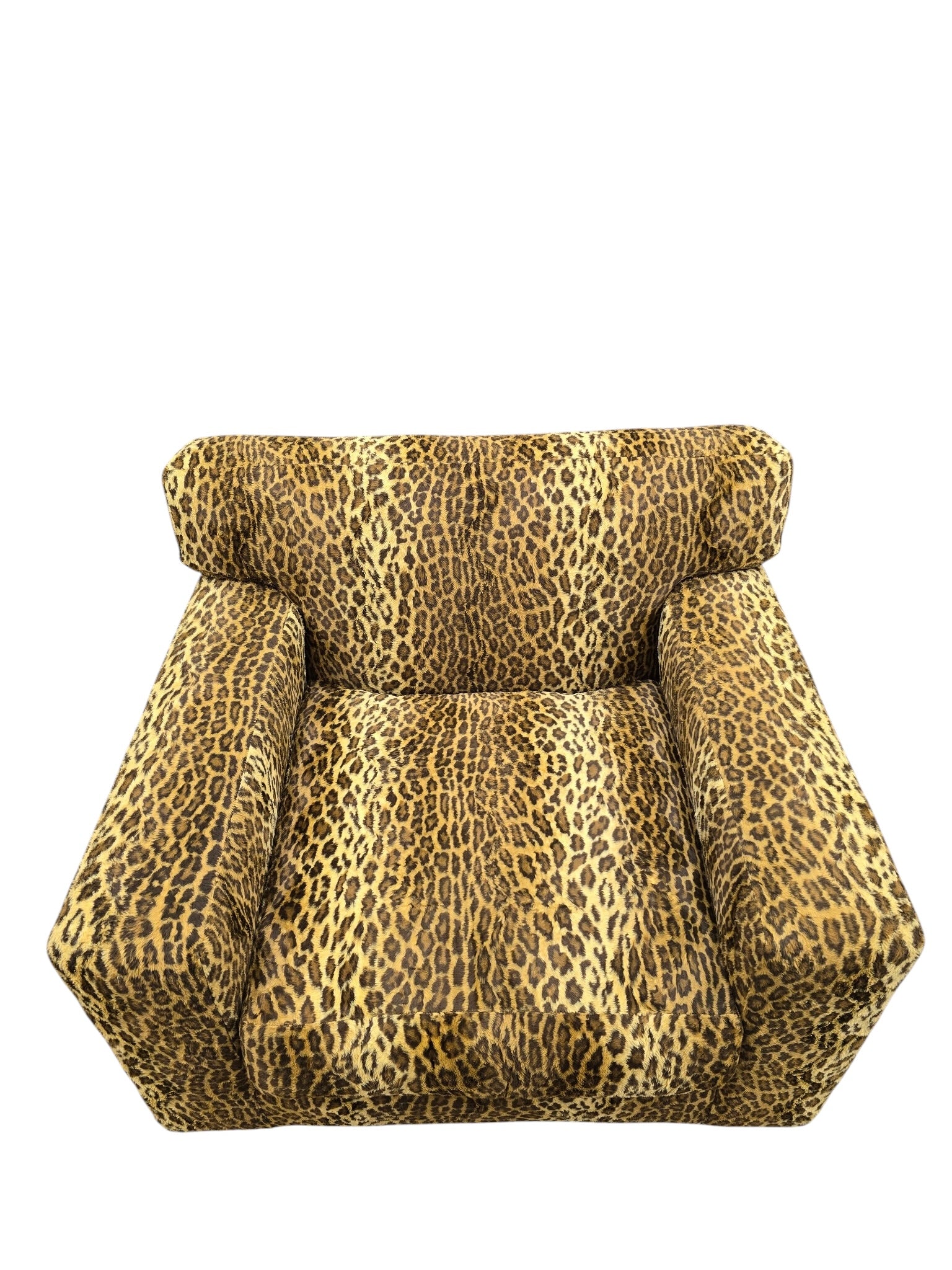 Vintage Henredon High Point Oversized Cube Club Chairs – Pair