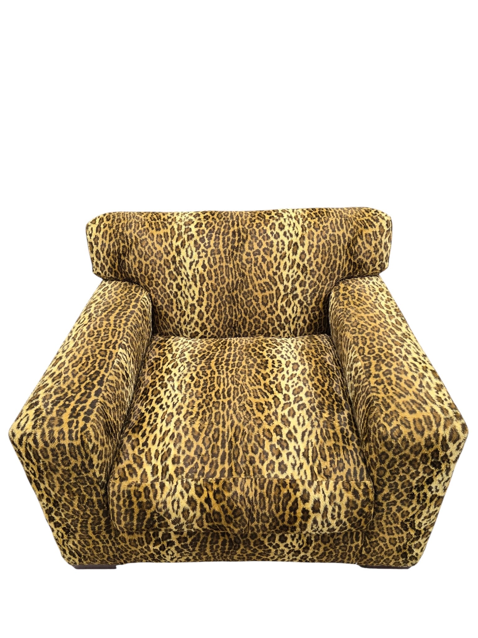 Vintage Henredon High Point Oversized Cube Club Chairs – Pair