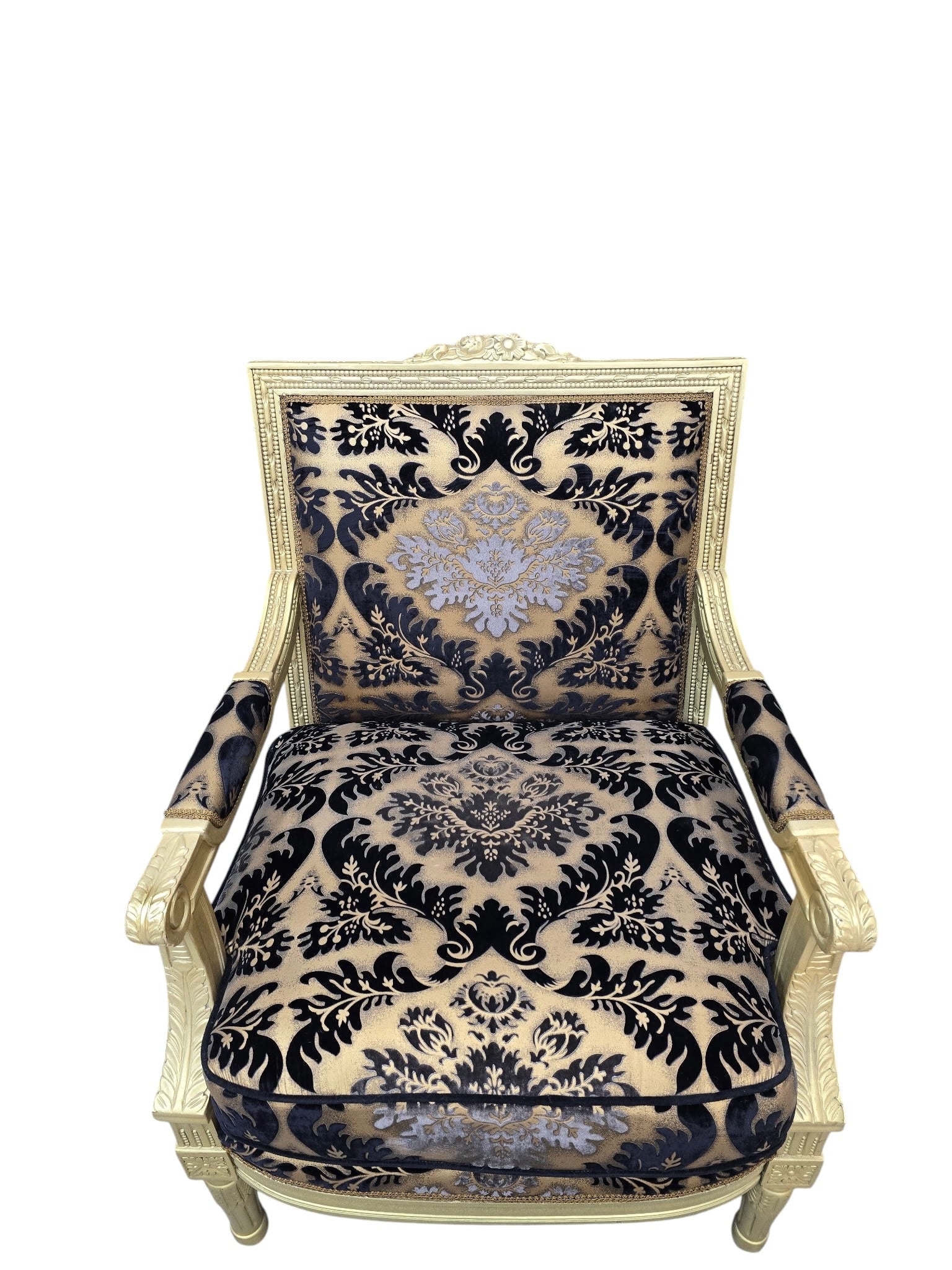 Antique Louis XVI Style Chairs Newly Reupholstered - Pair