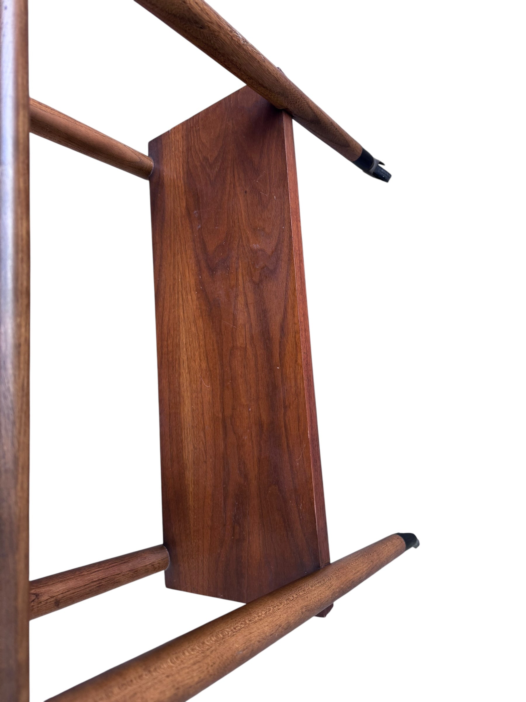 New - Mid Century Modern Lane 2 Tier Walnut Bar Cart
