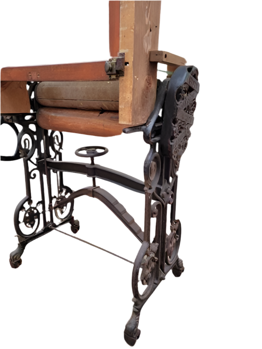 Antique Beste Deutsche Linen Press Mangel Machine