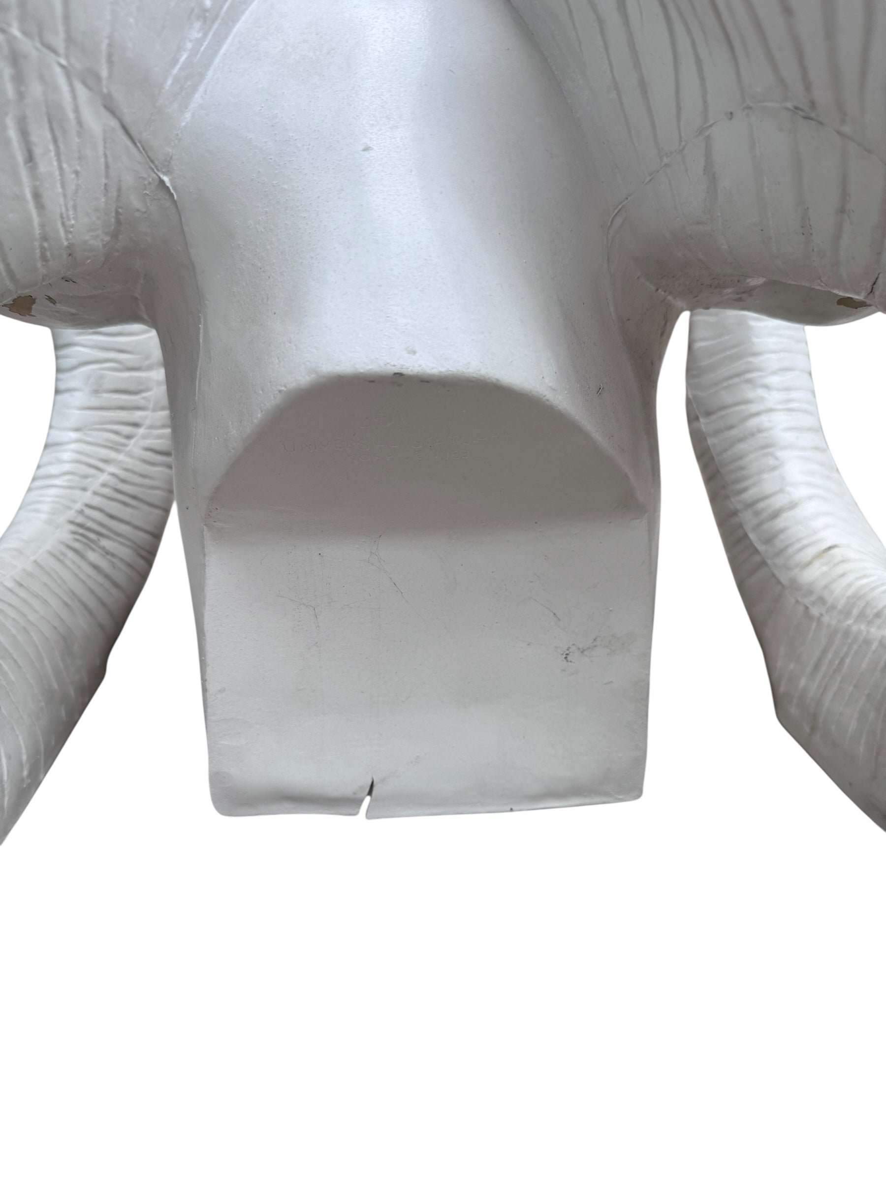 HOLD - Vintage White Rams Head Statue