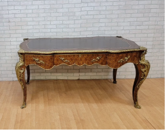 Antique French Louis XV Style Bureau Plat Desk