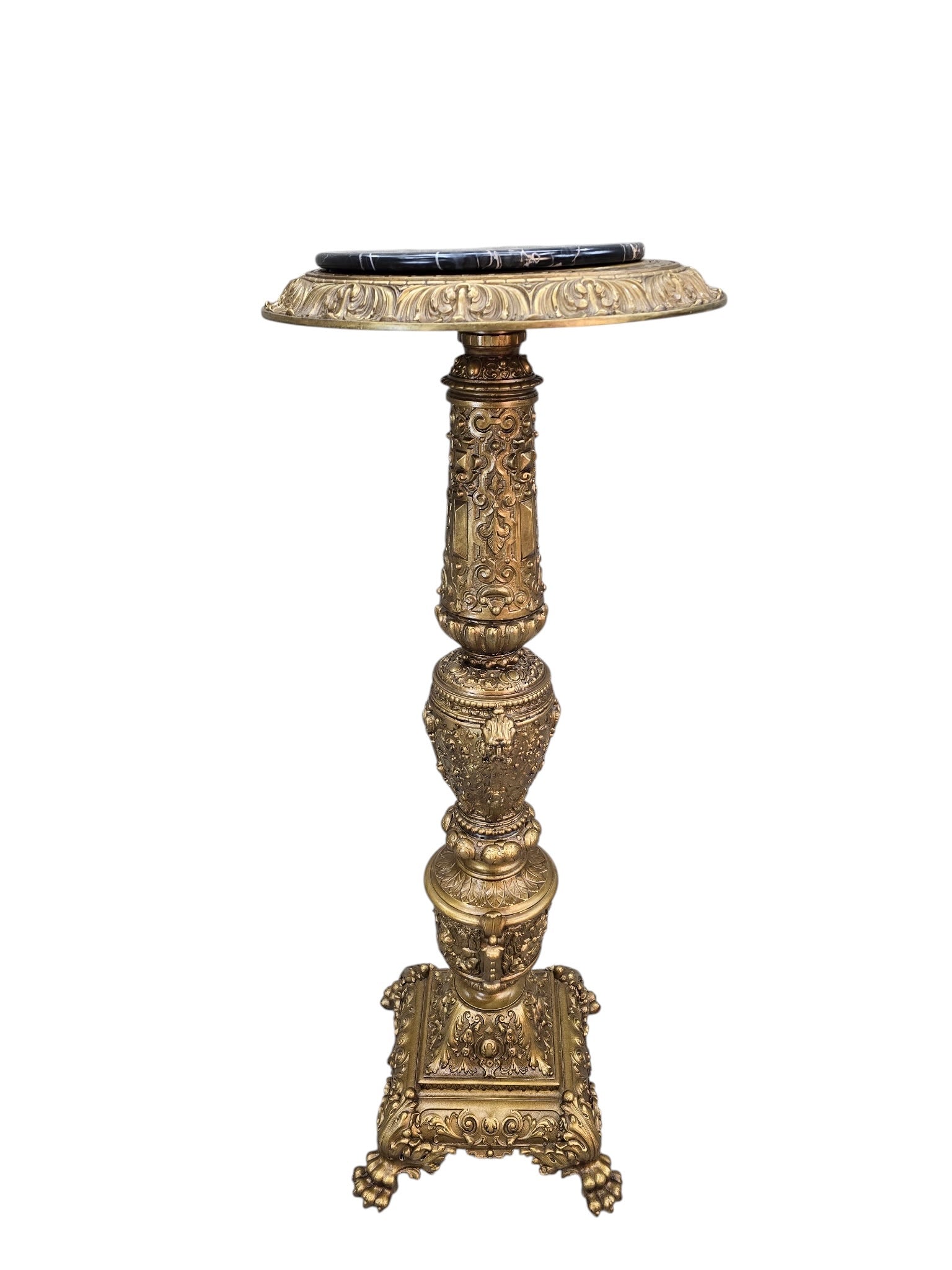 Antique Rococo Revival Style Pedestal Stand