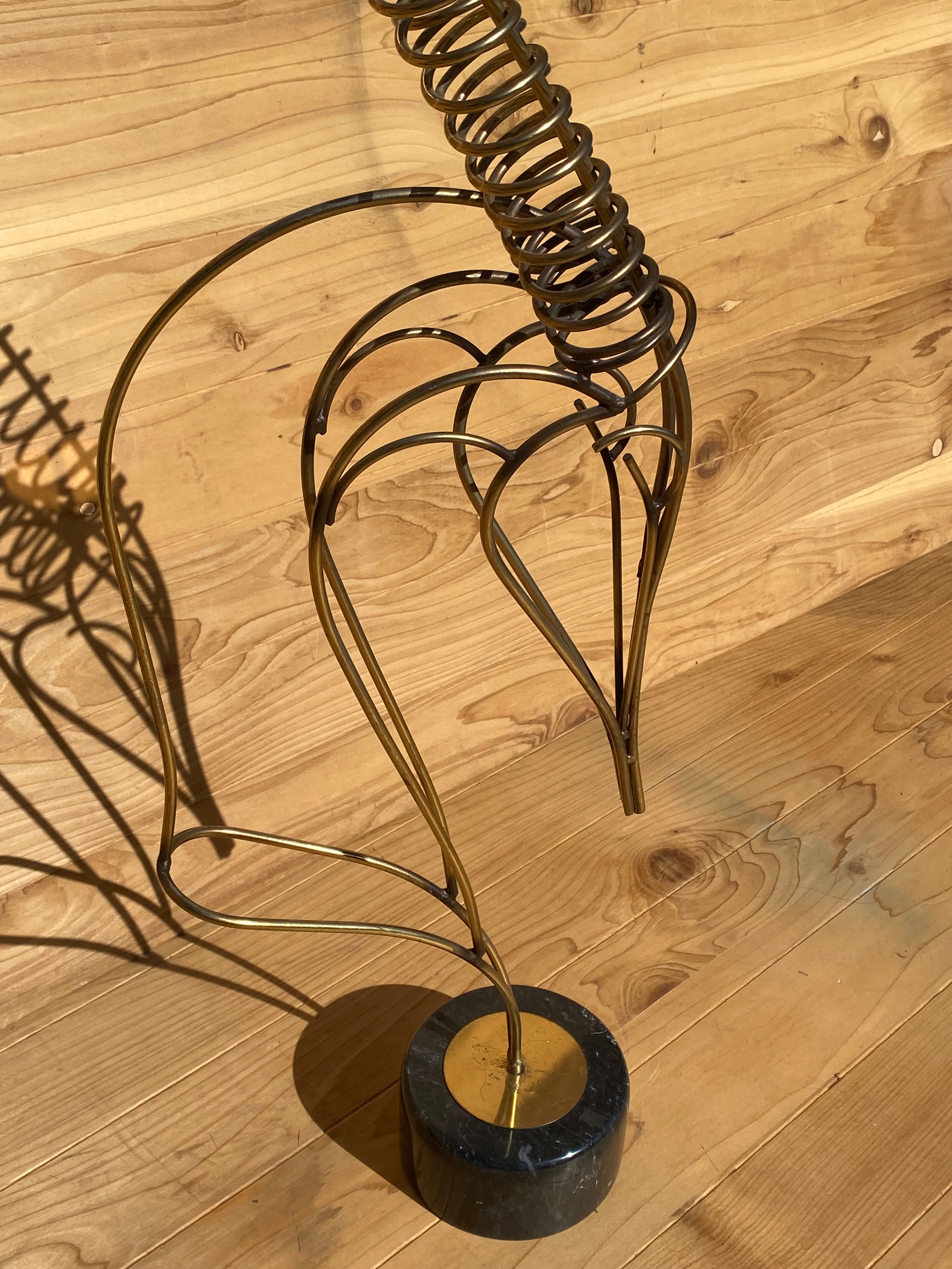 Mid Century Modern Curtis Jere Brass Gazelle Tabletop Sculpture