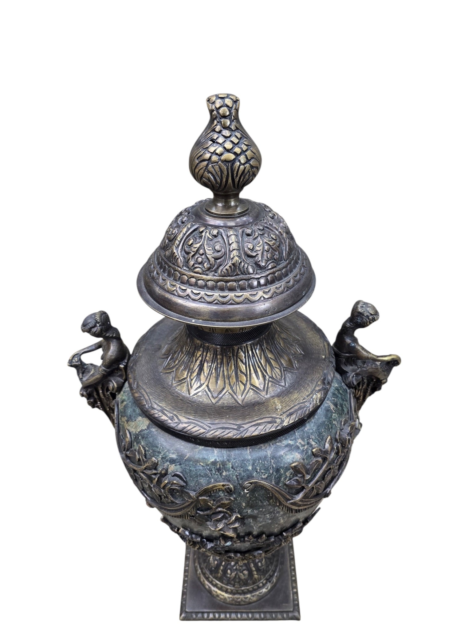 Antique French Louis XV Style Ornate Urns - Pair