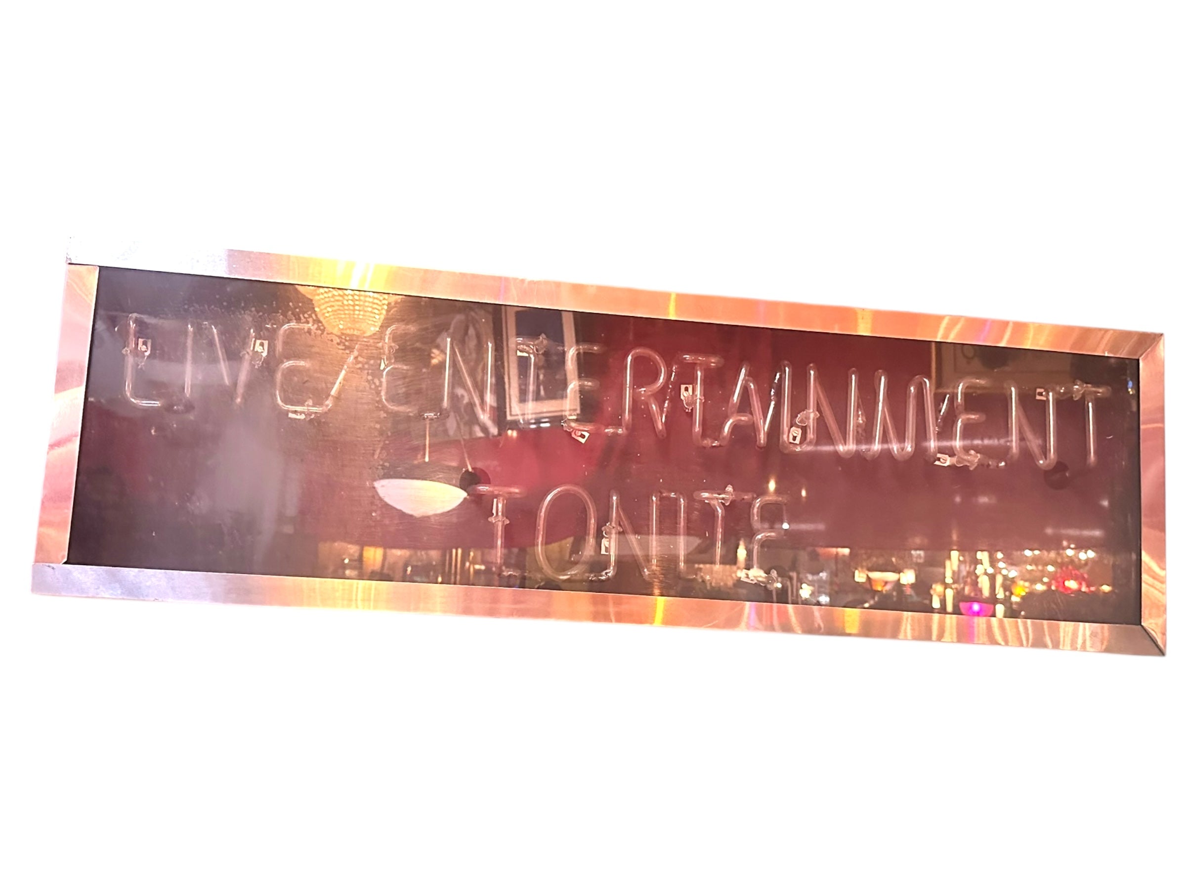 Vintage Red "Live Entertainment Tonight" Neon Sign