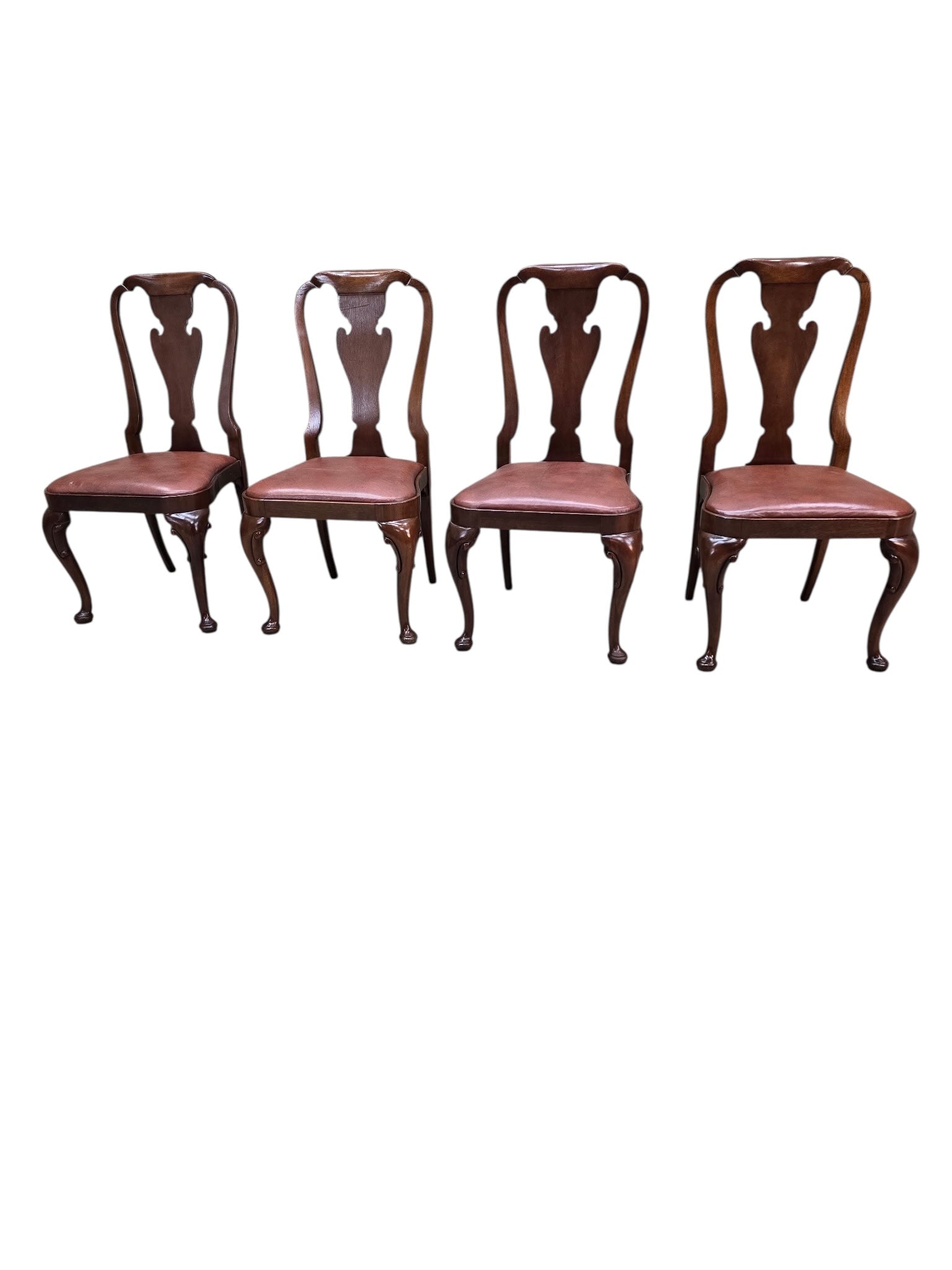 Vintage Queen Anne Style Dining Chairs By Baker Furniture - 4