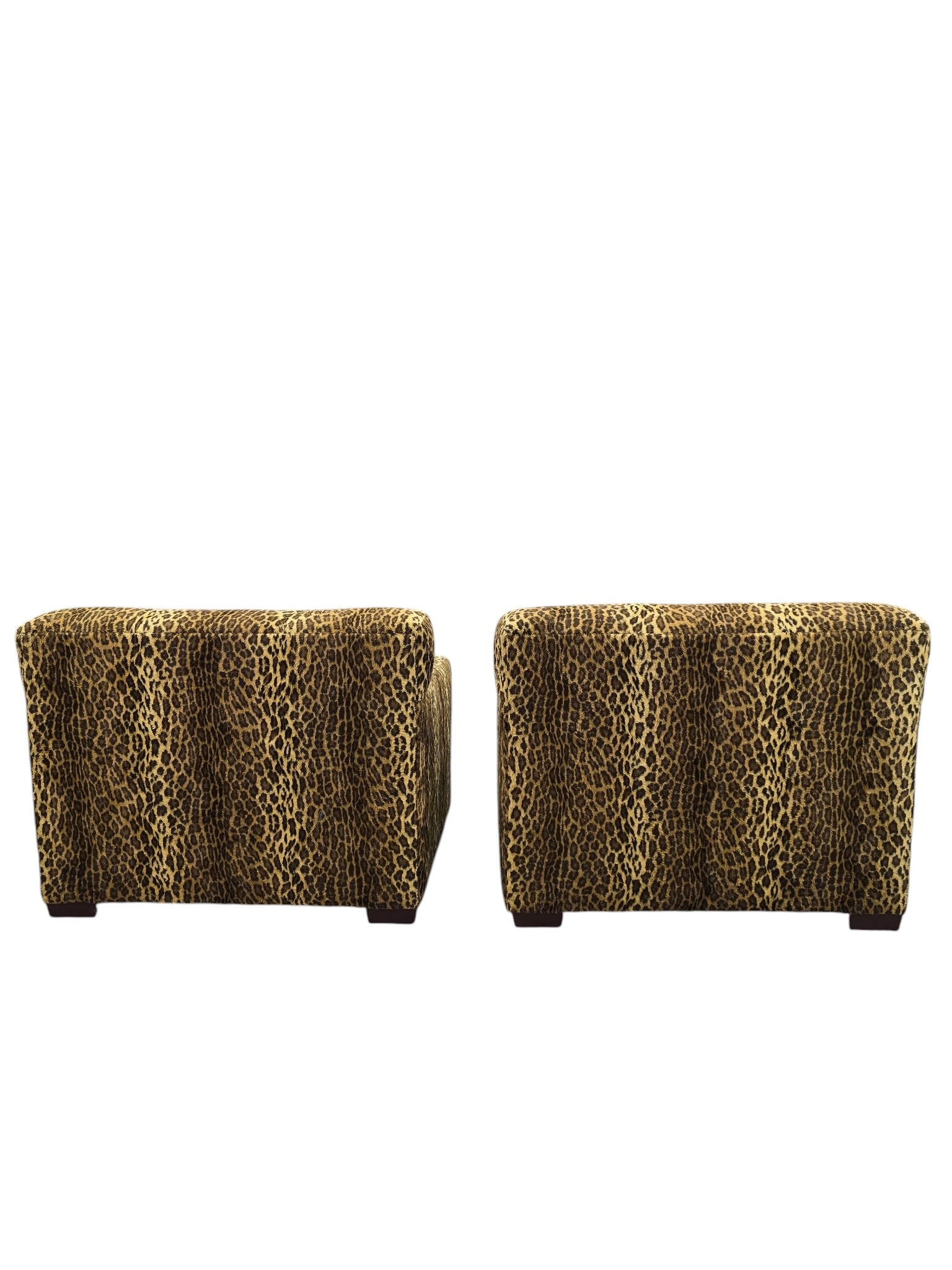 Vintage Henredon High Point Oversized Cube Club Chairs – Pair