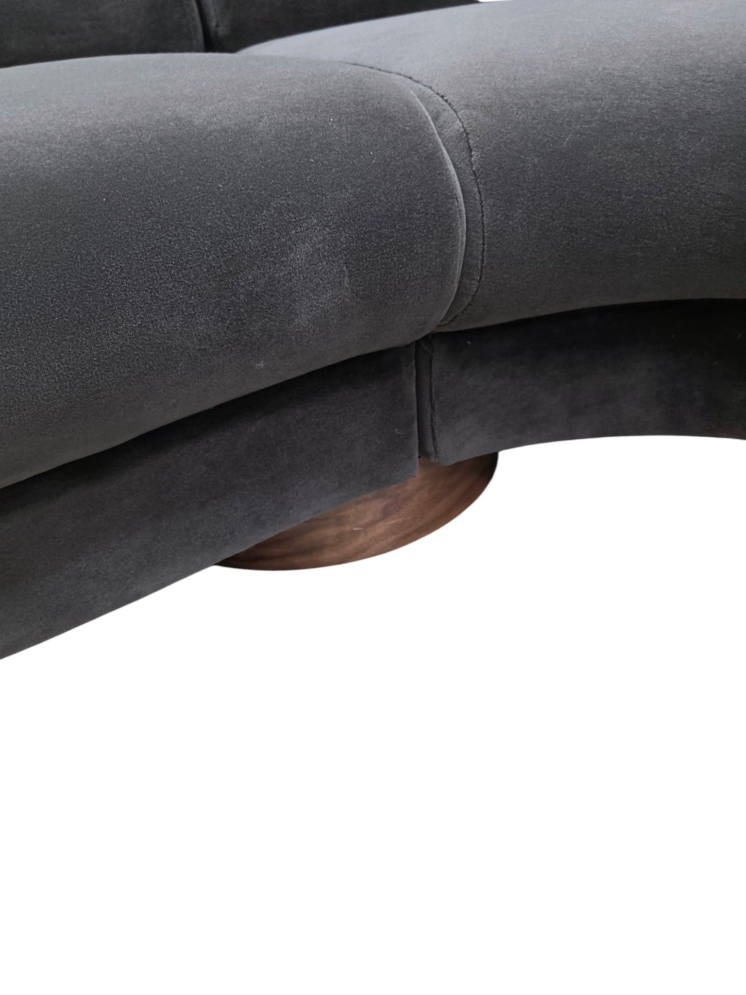 Postmodern Vladimir Kagan Style Serpentine Sectional Sofa Newly Reupholstered