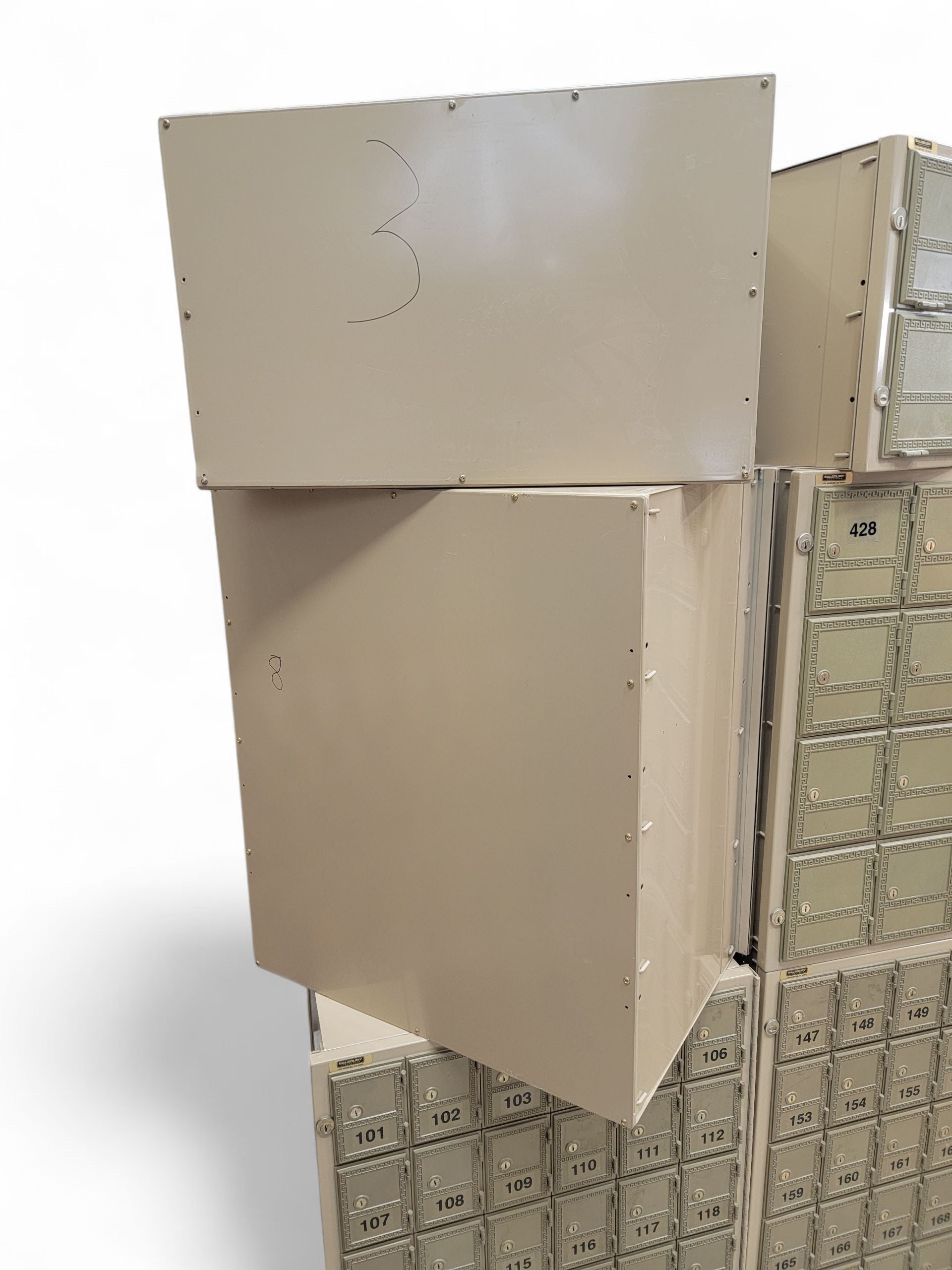 Vintage Metal Mailroom Storage Boxes by Salisbury Industries - Set of 12