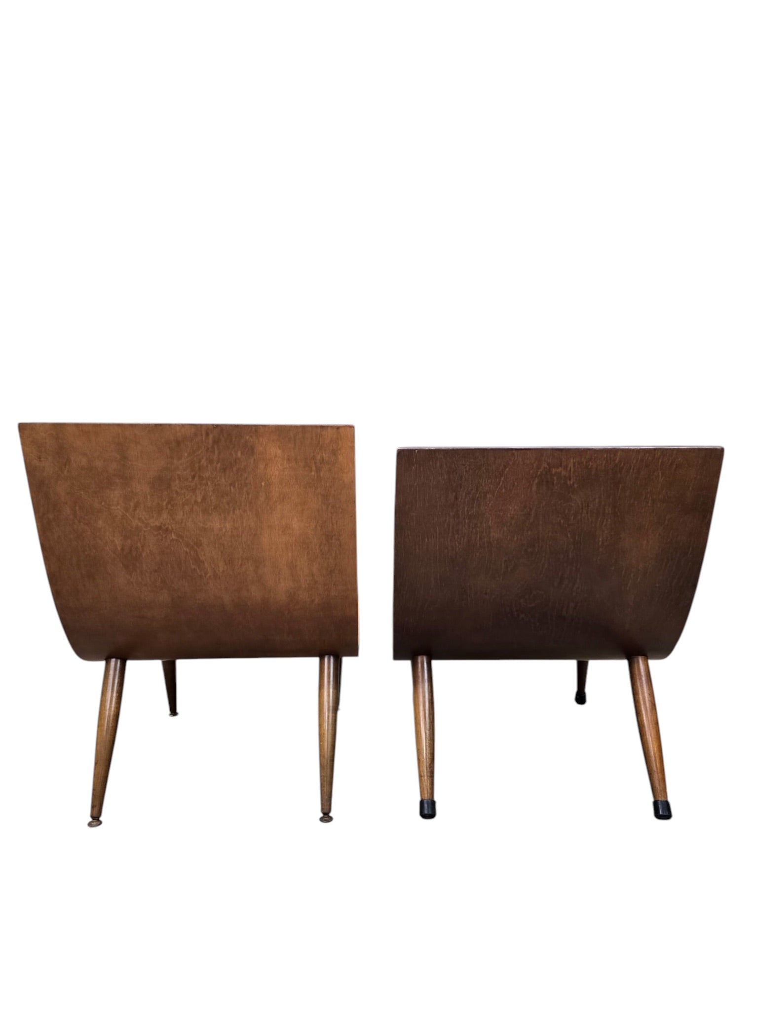 MCM Bentwood Scoop Chairs by Carter Brothers Newly Reupholstered - Set of 2