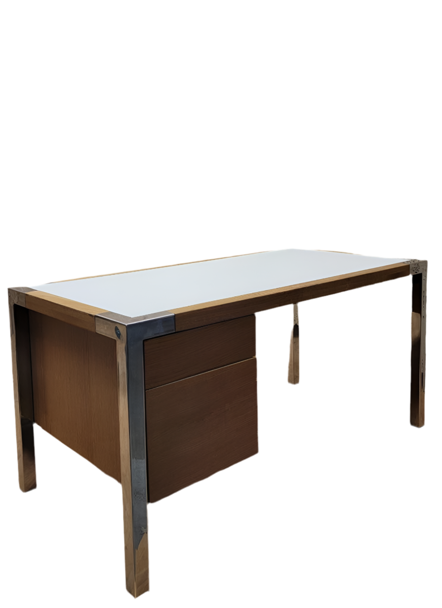 Mid Century Modern Oak Executive Desk by Thonet