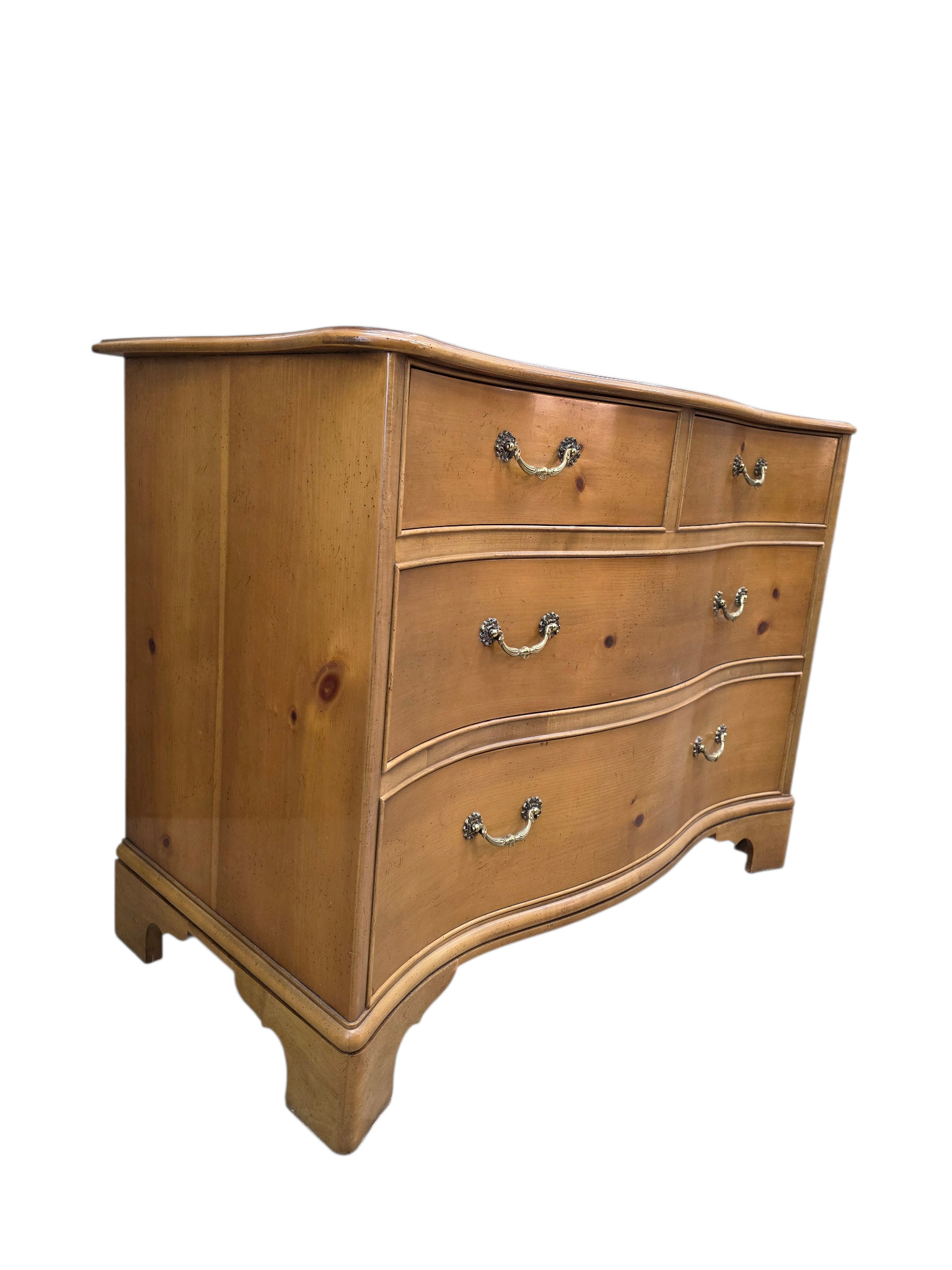 Baker Furniture Georgian Style Serpentine Pine Chest of Drawers