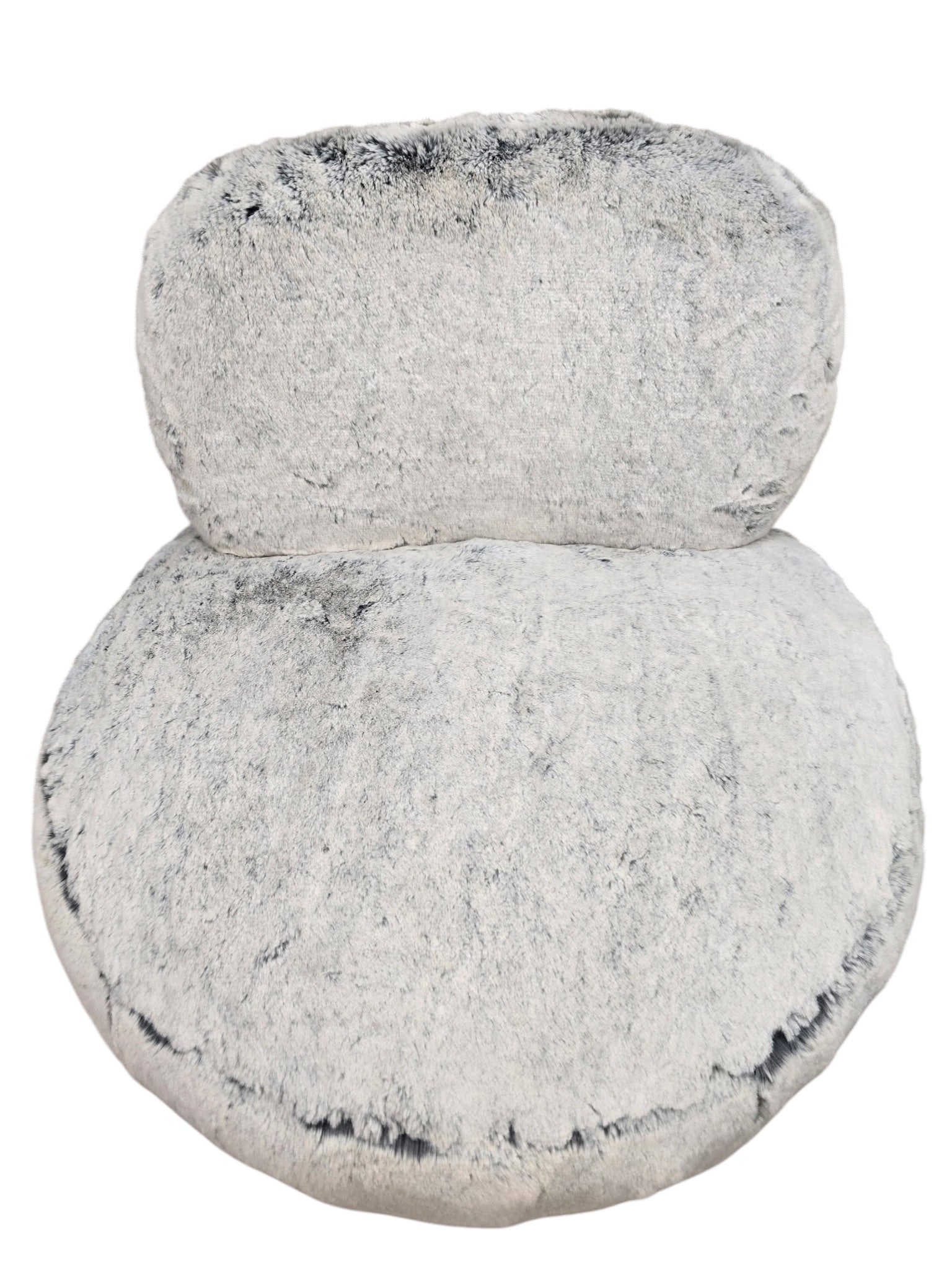 Postmodern Steve Chase Style Swivel Pouf Lounge Chairs and Ottoman Newly Reupholstered