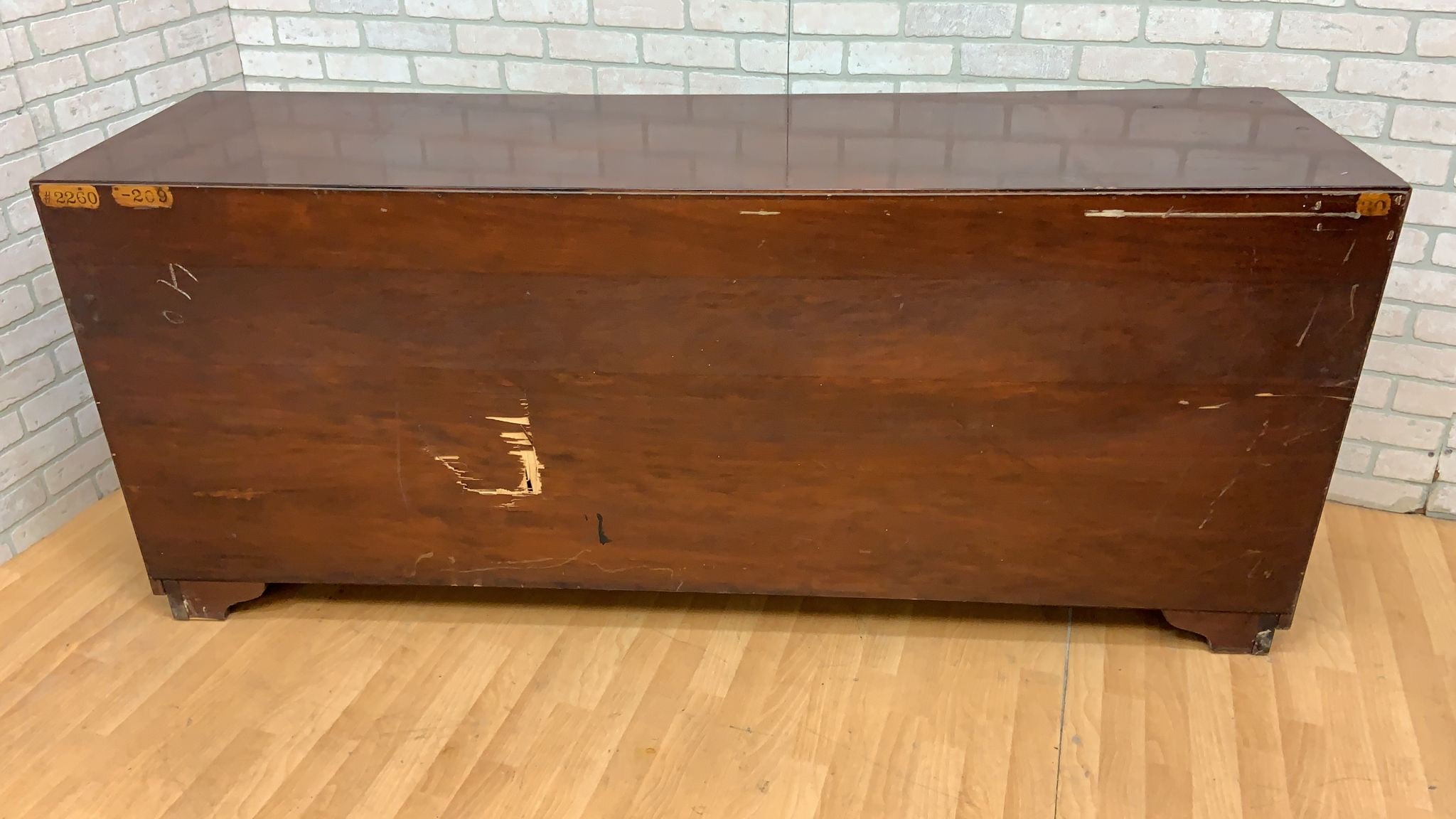 Art Deco Paul Frankl for Johnson Furniture Style Mahogany & Cork Sideboard