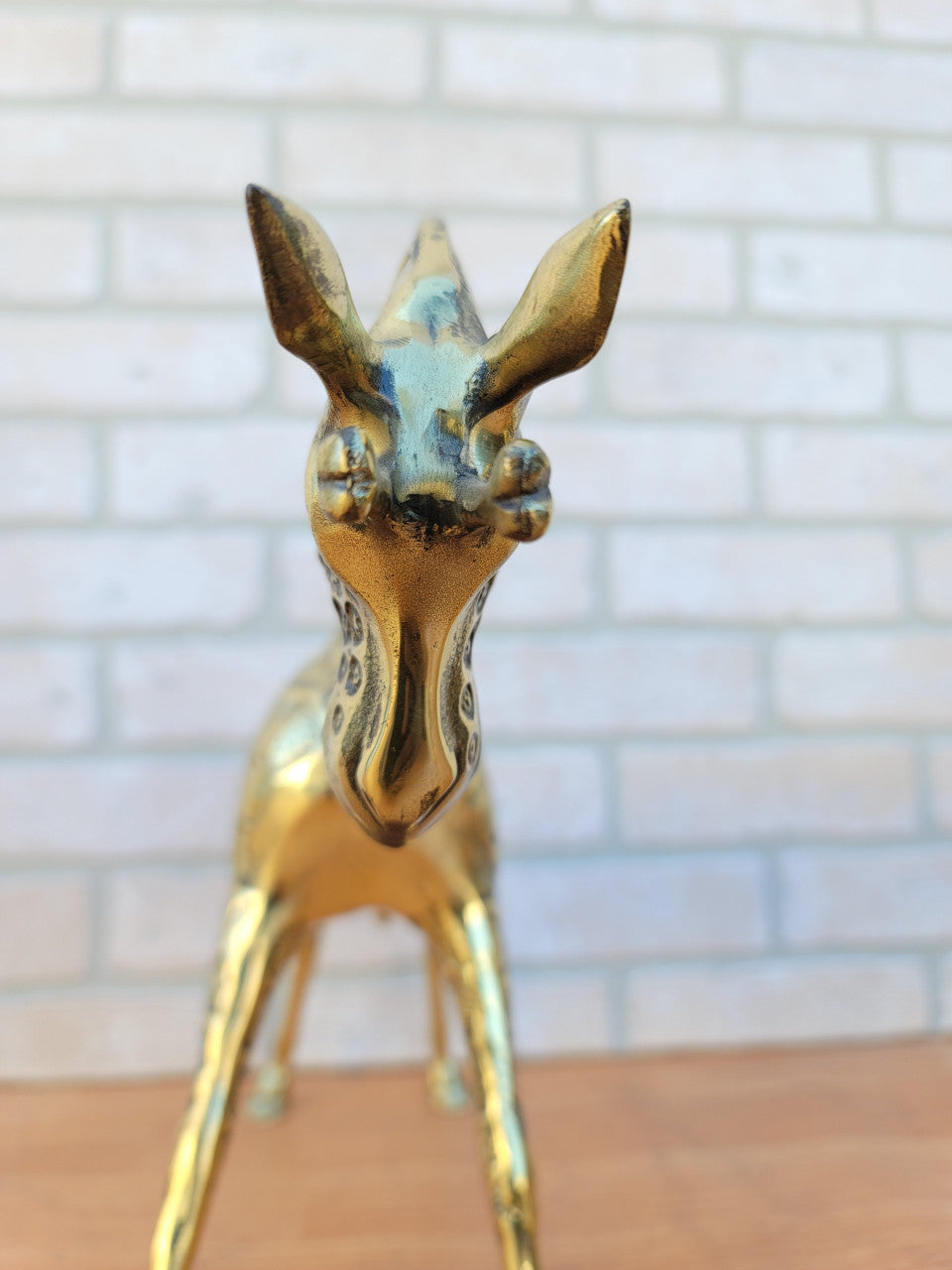 Vintage Brass Giraffe Statues - Set of 2