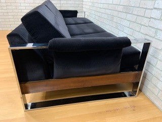 Mid Century Modern Adrian Pearsall Flat Bar Sofa and Chair Newly Upholstered - 2 Piece Set