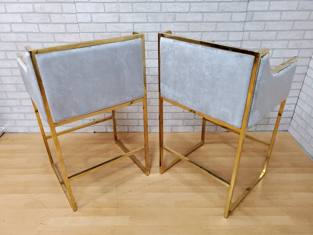 J Erin Gold Bar Chair - Pair