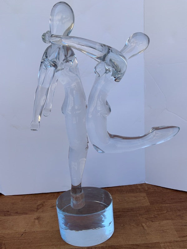 Vintage Italian Renato Anatra Murano Art Glass Dancers Sculpture