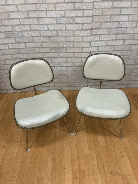 Mid Century Modern Eames for Herman Miller DCM Chairs Newly Reupholstered - Pair
