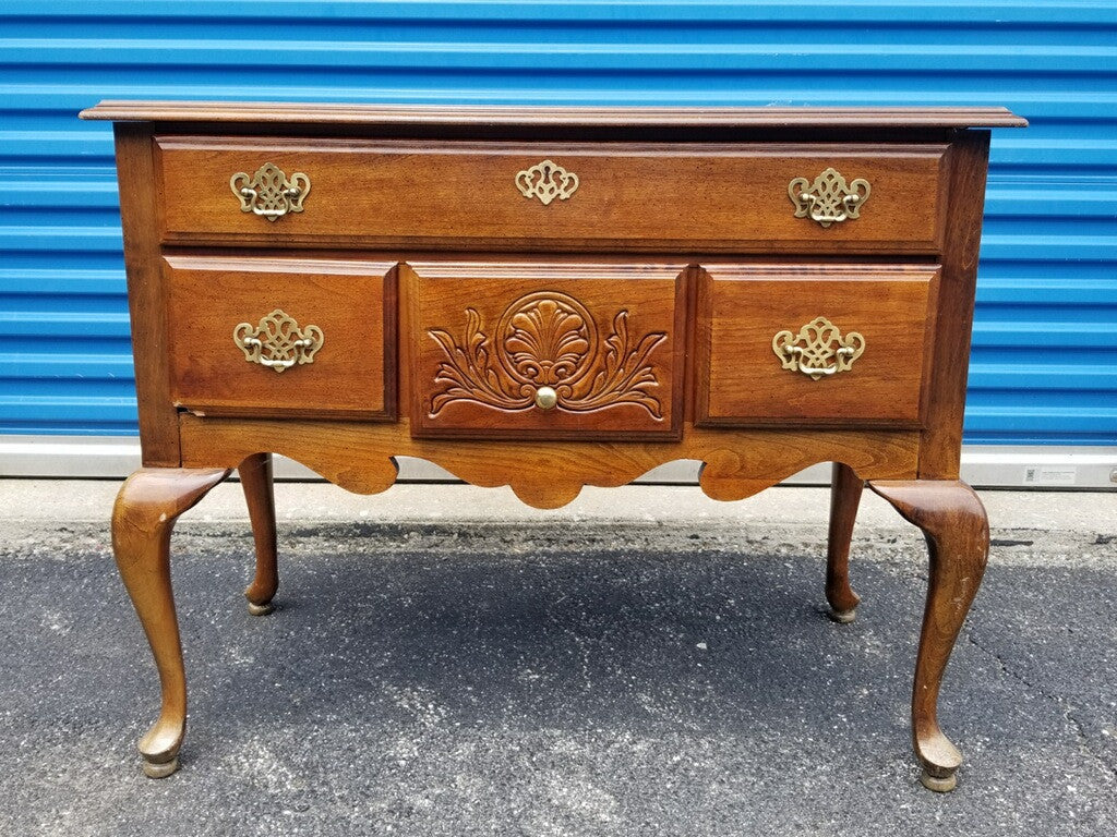American Drew Traditional Highboy Chest Designed Into Liquor Cabinet