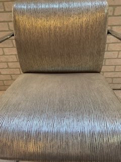 MCM Chrome Dining Table and 4 Chairs by Herman Miller Newly Upholstered