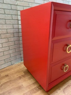 Mid Century Modern Widdicomb Red Dresser