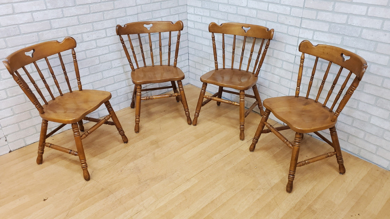 Vintage Colonial Style Maple Dining Chairs by Tell City Furniture - Set of 6