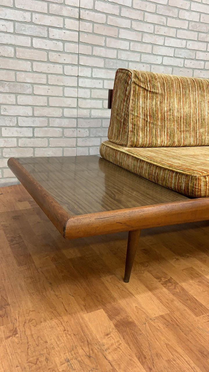Mid Century Modern Adrian Pearsall Oak Daybed Sofa with Floating End Tables