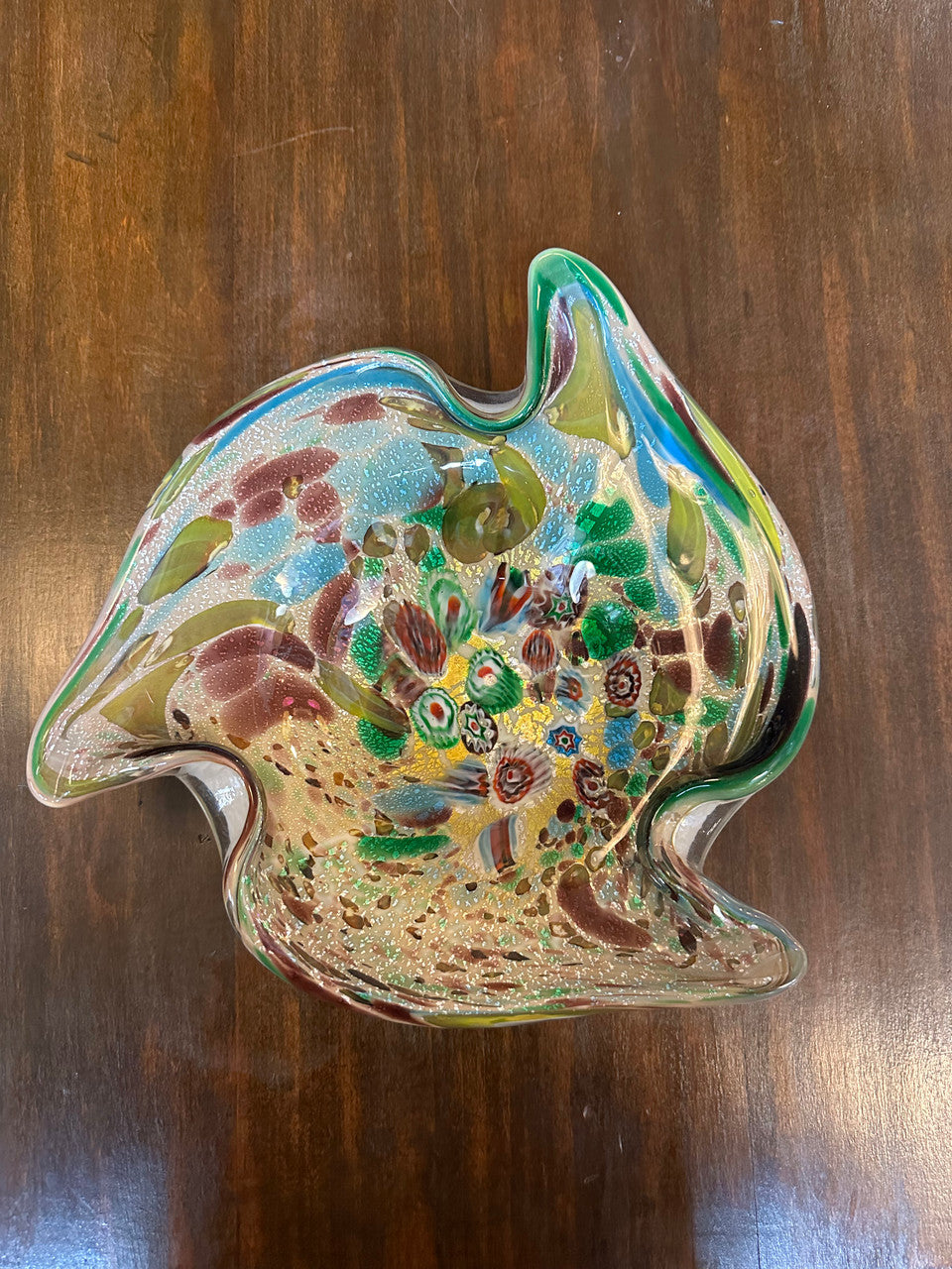 Mid Century Modern Murano Italian Art Glass Ashtray Bowl