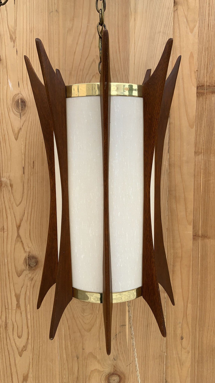Mid Century Modern Adrian Pearsall Style Modeline Swag Hanging Pendant Light
