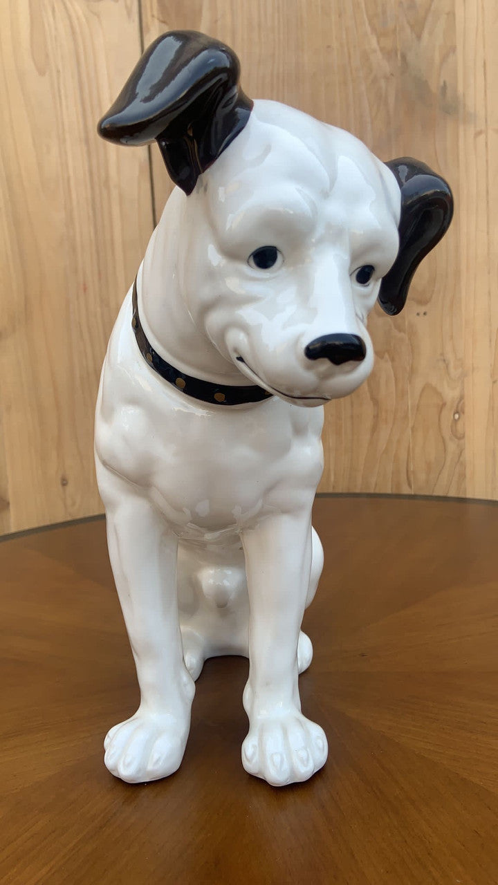 Vintage Ceramic RCA Victor His Masters Voice Nipper Dog Figurine by Sarsaparilla